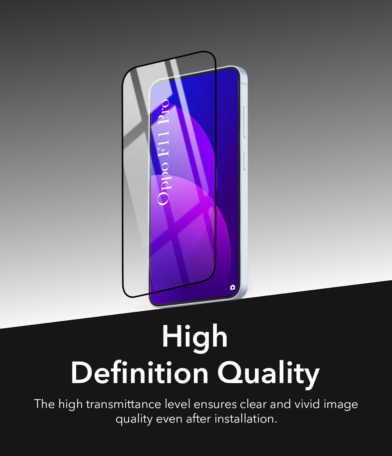 (Pack of 2) For Oppo F11 Pro Tempered Glass Screen Military-Grade Gorilla Protector With Installation Kit | Shatterproof, Full Coverage, HD Clear, Scratch Resistant