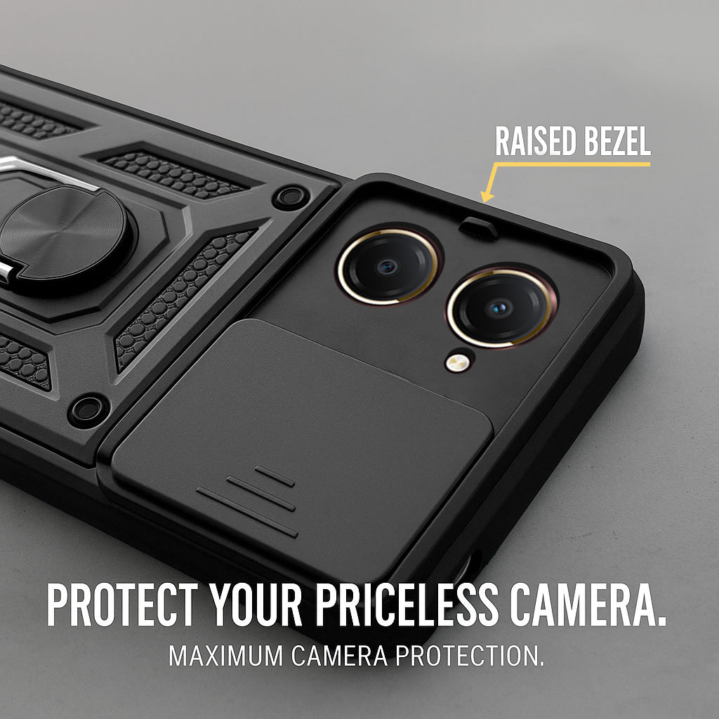For Vivo iQOO Z9 Lite 5G Back Cover Case (Hybrid Dual Armor Polycarbonate)