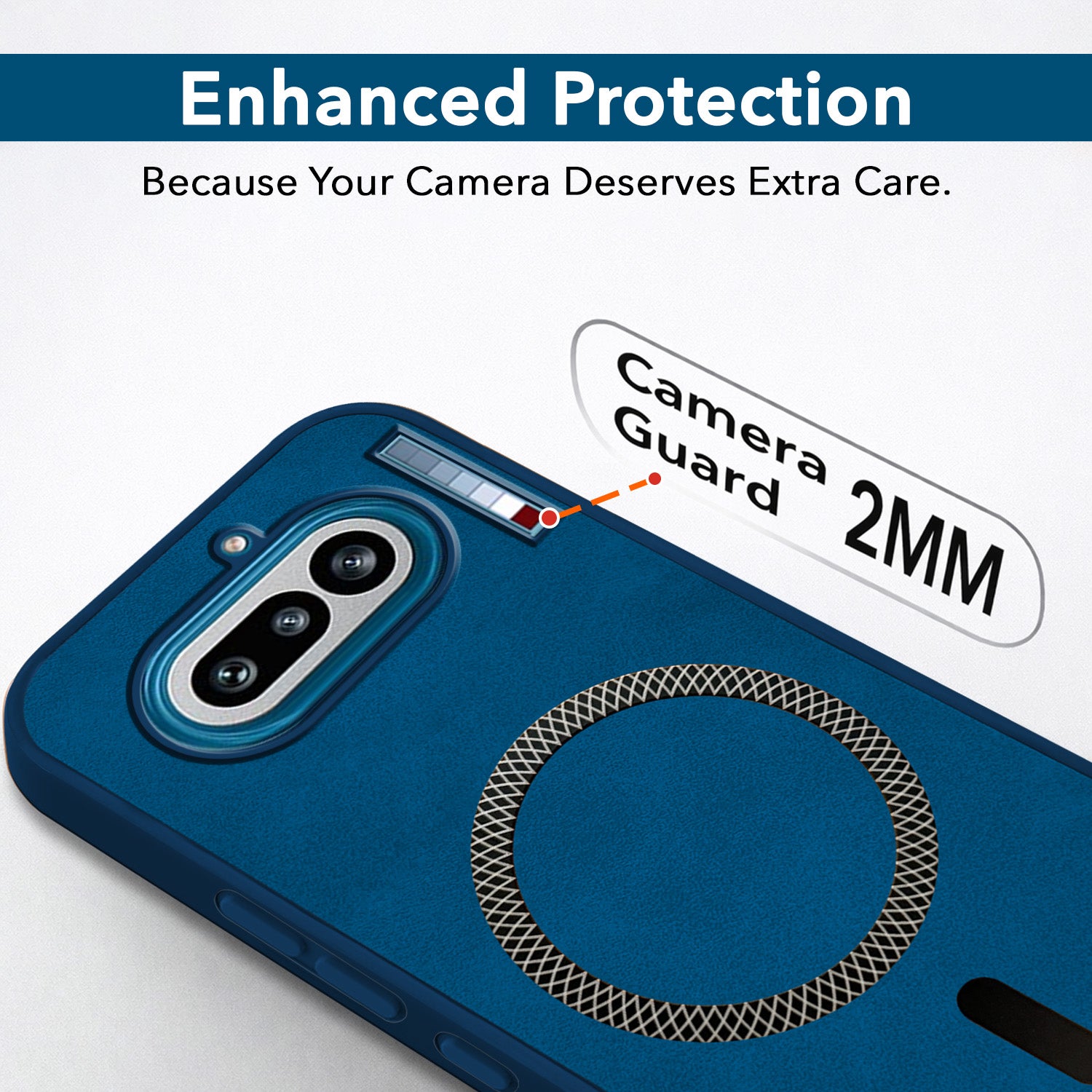 For Nothing Phone 4A 5G Back Cover Case Leather Finish (MagSafe Compatible Wireless Charging | Soft Touch | Camera Bump Protection)