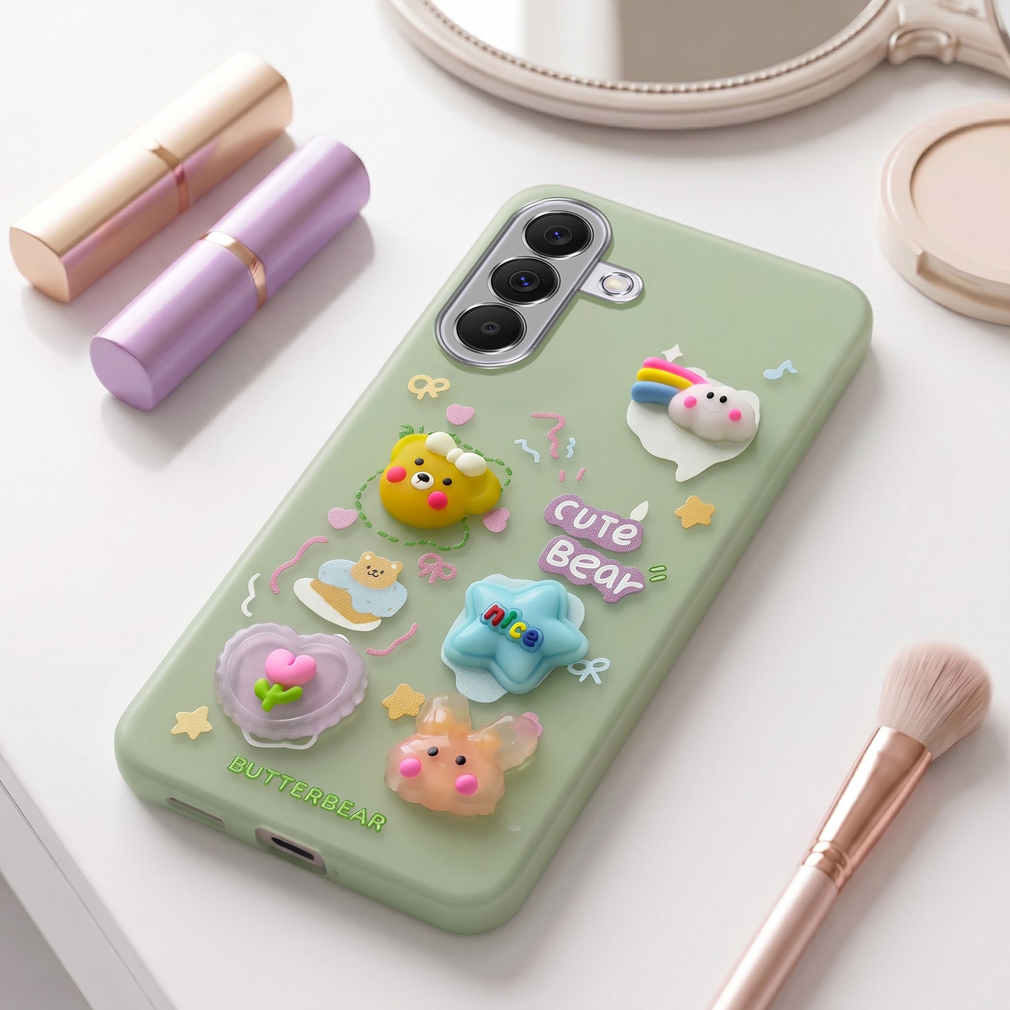 For Samsung Galaxy A37 5G Back Cover Case (3D Cute Cartoons | Hard Back Side Soft | Matte Premium Finish | HD Printing)