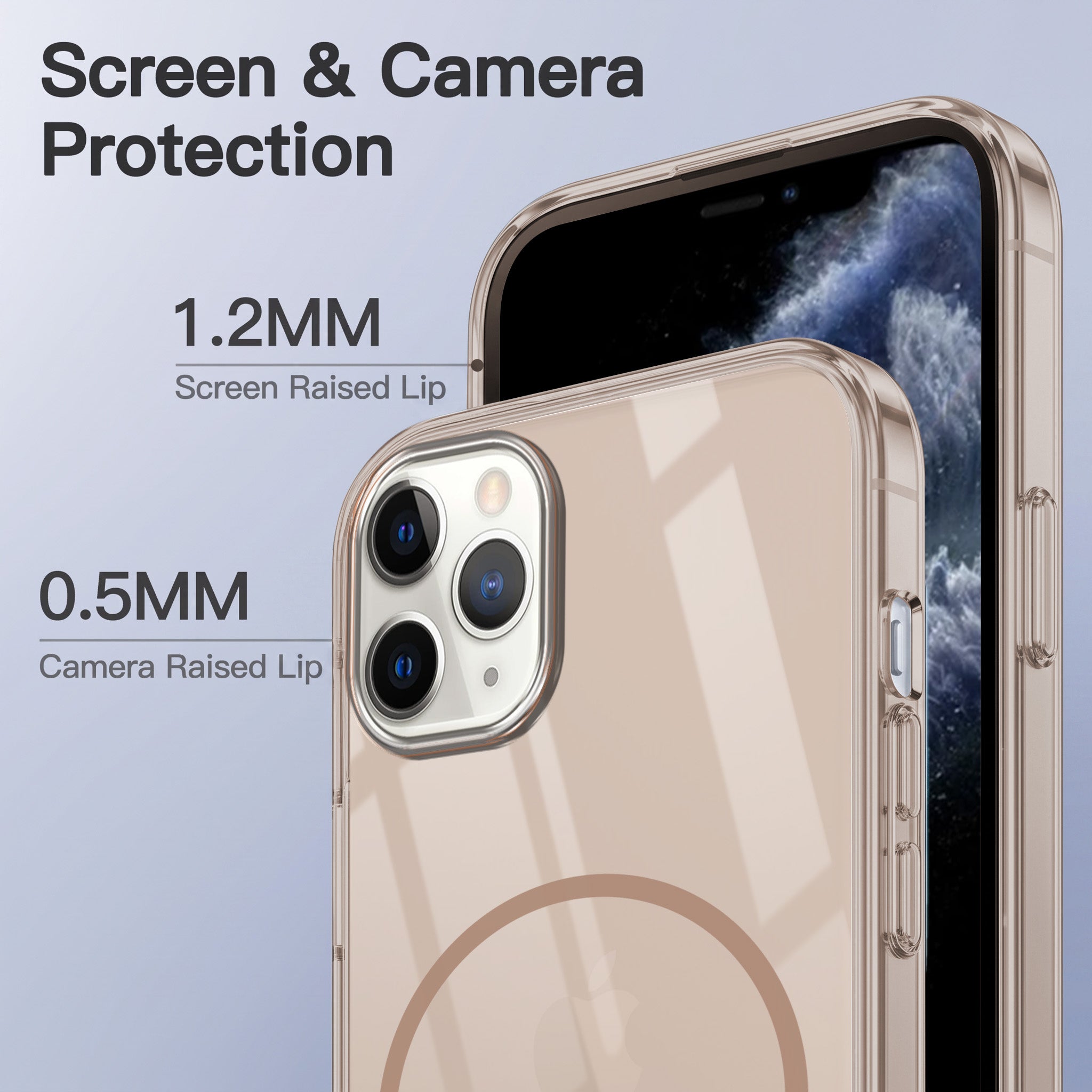 For Apple iPhone 11 Pro Back Case Cover Crystal Anti Yellow (Unbreakable PC | MagSafe Wireless Charging Support |Camera Protection Bump)