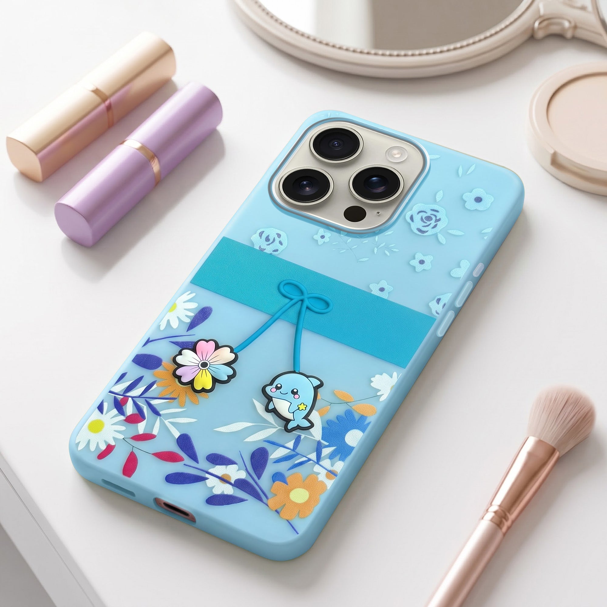 For Apple iPhone 16 Pro Back Cover Case (3D Cute Cartoons | Hard Back Side Soft | Matte Premium Finish | HD Printing)
