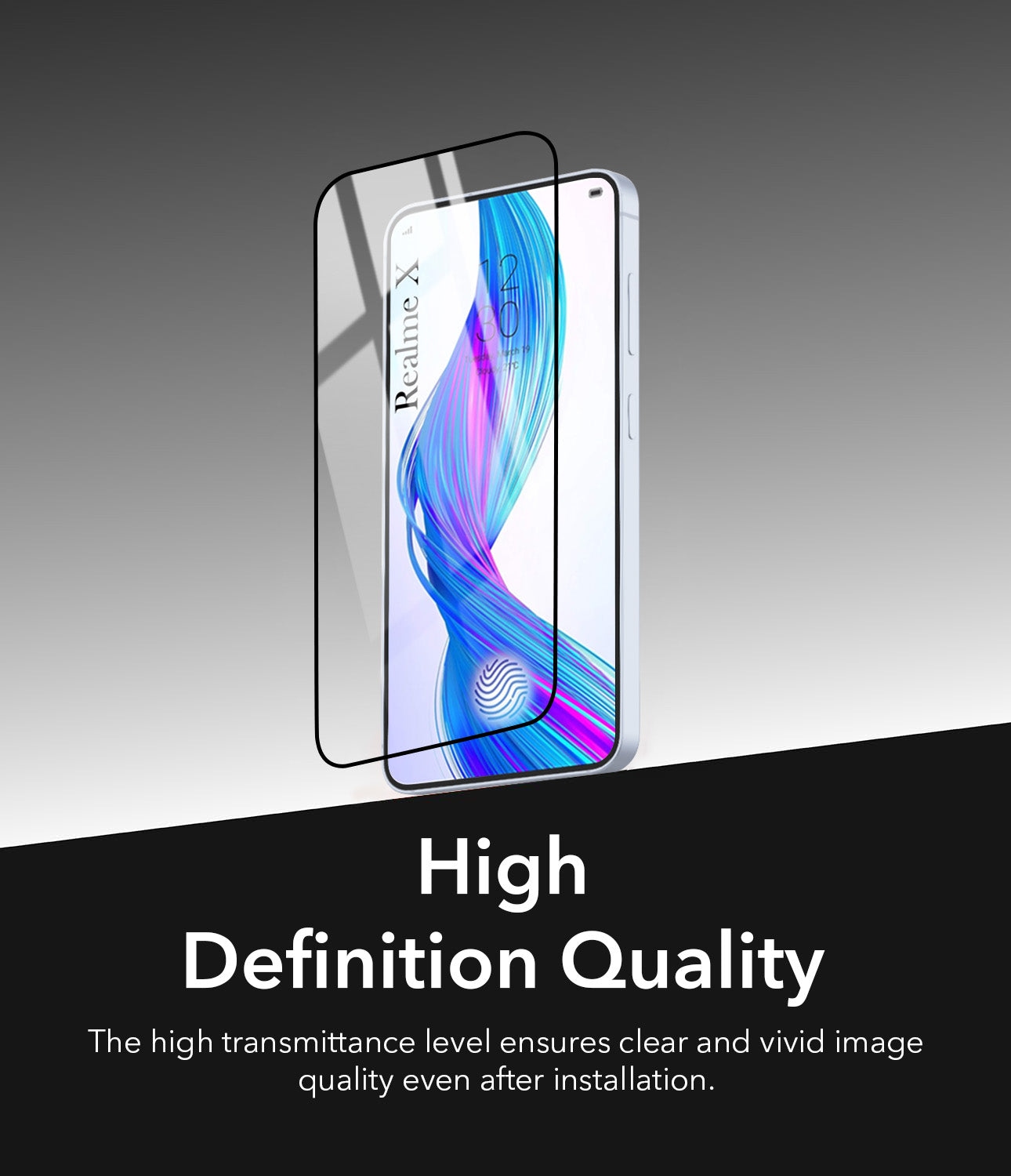 For Realme X Tempered Glass Military-Grade Gorilla Screen Protector With Installation Kit | Shatterproof, Full Coverage, HD Clear, Scratch Resistant (Pack of 1)