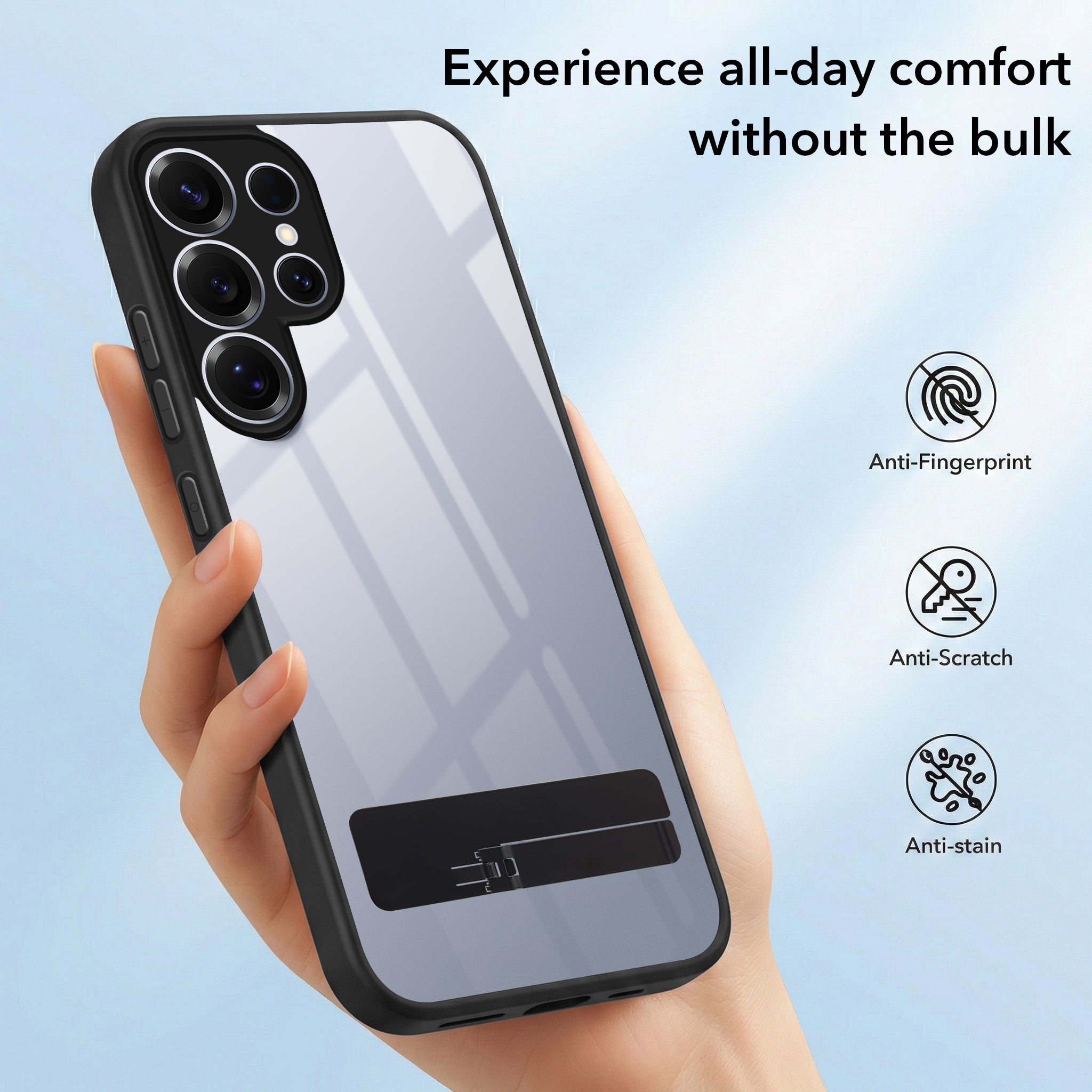 For Samsung Galaxy S25 Ultra Back Cover Case (Built-in Stand | Lifetime Anti Yellow | Kickstand Shockproof | Camera Protection | MagSafe Compatible)
