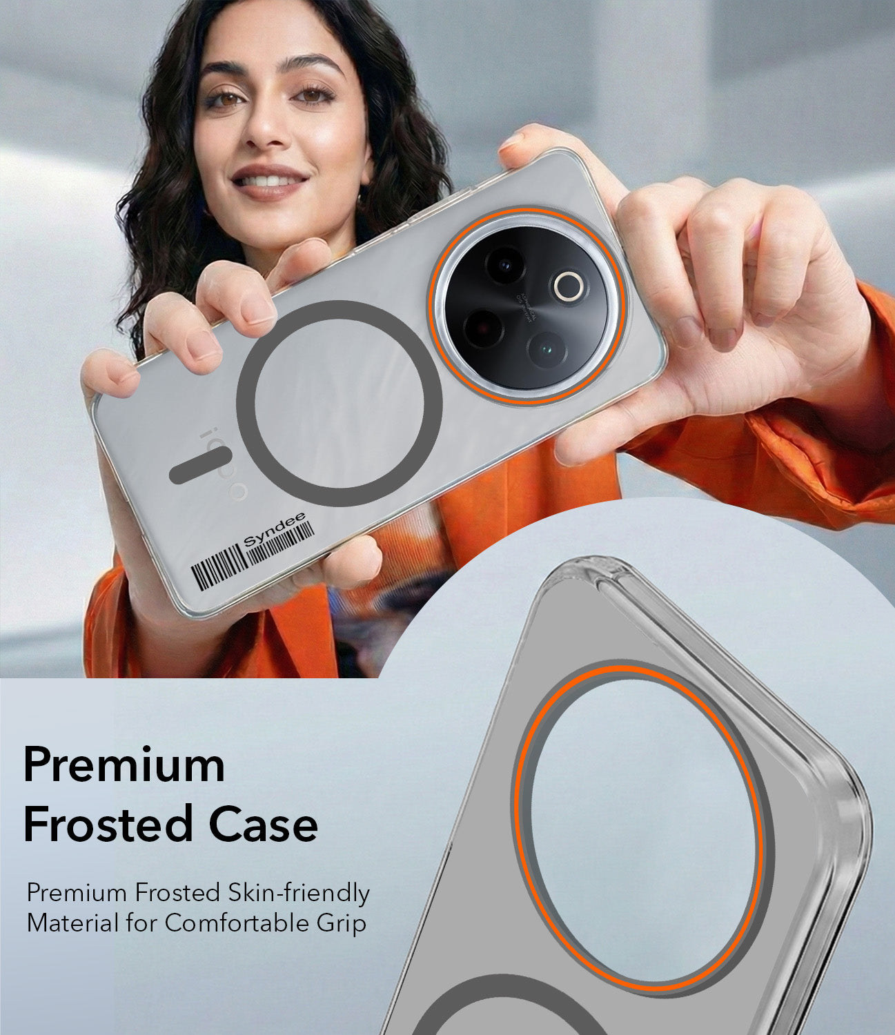 For Vivo iQOO Z10 Back Cover Case (Soft Touch | Camera Bump Protection | MagSafe Compatible | Matte Finish)