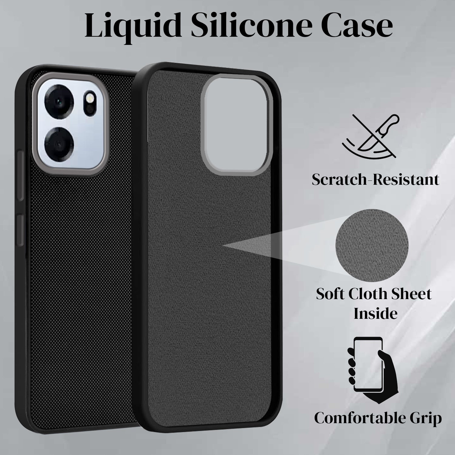 For Oneplus Nord CE 6 Back Cover Case Rubberised (Textured Grip Design| Micro-Fiber Cloth Inside | Slim and Light Weight | Soft Touch and Feel)