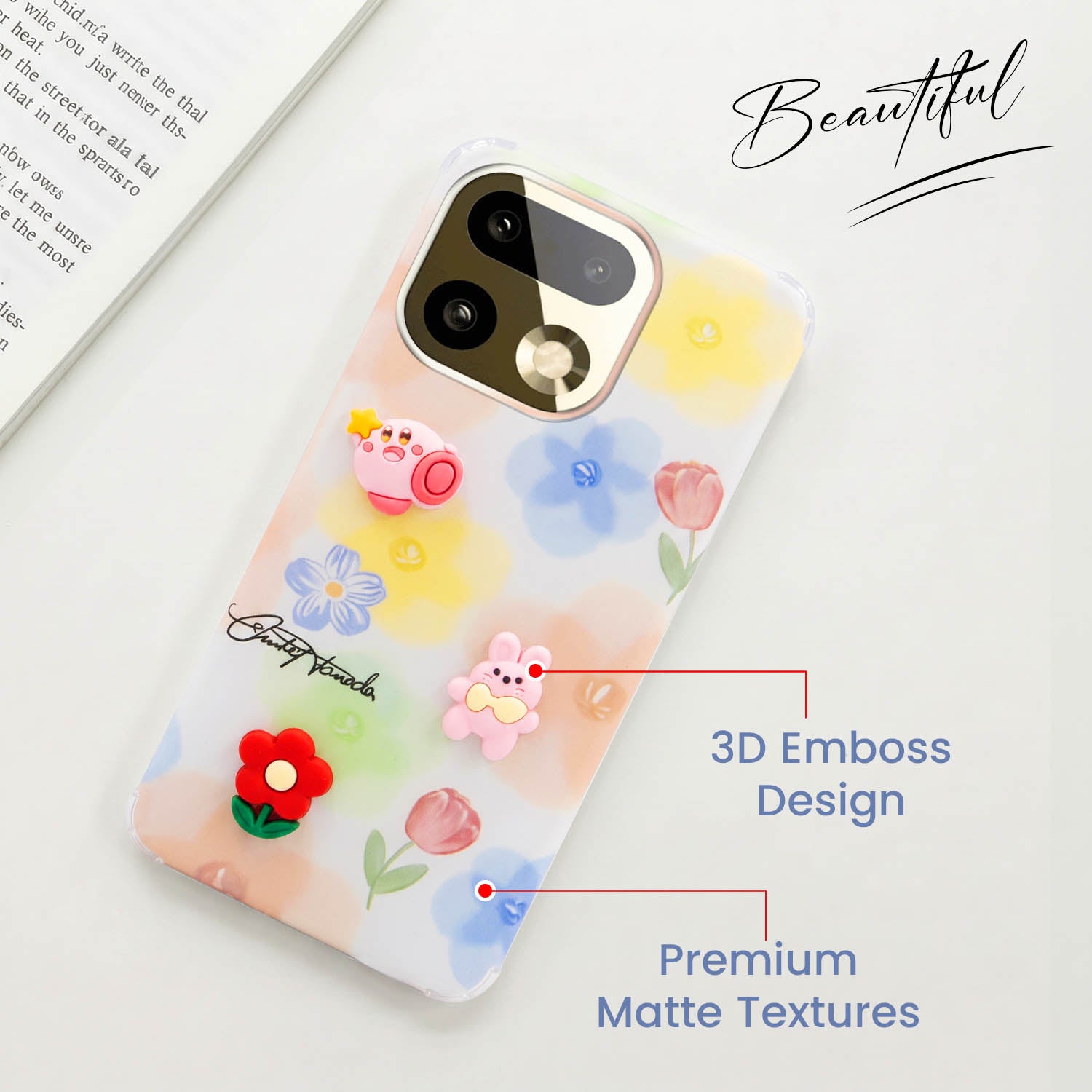 For Realme 16 Pro Plus 5G Back Cover Case (3D Cute Cartoons | Hard Back Side Soft | Matte Premium Finish | HD Printing)