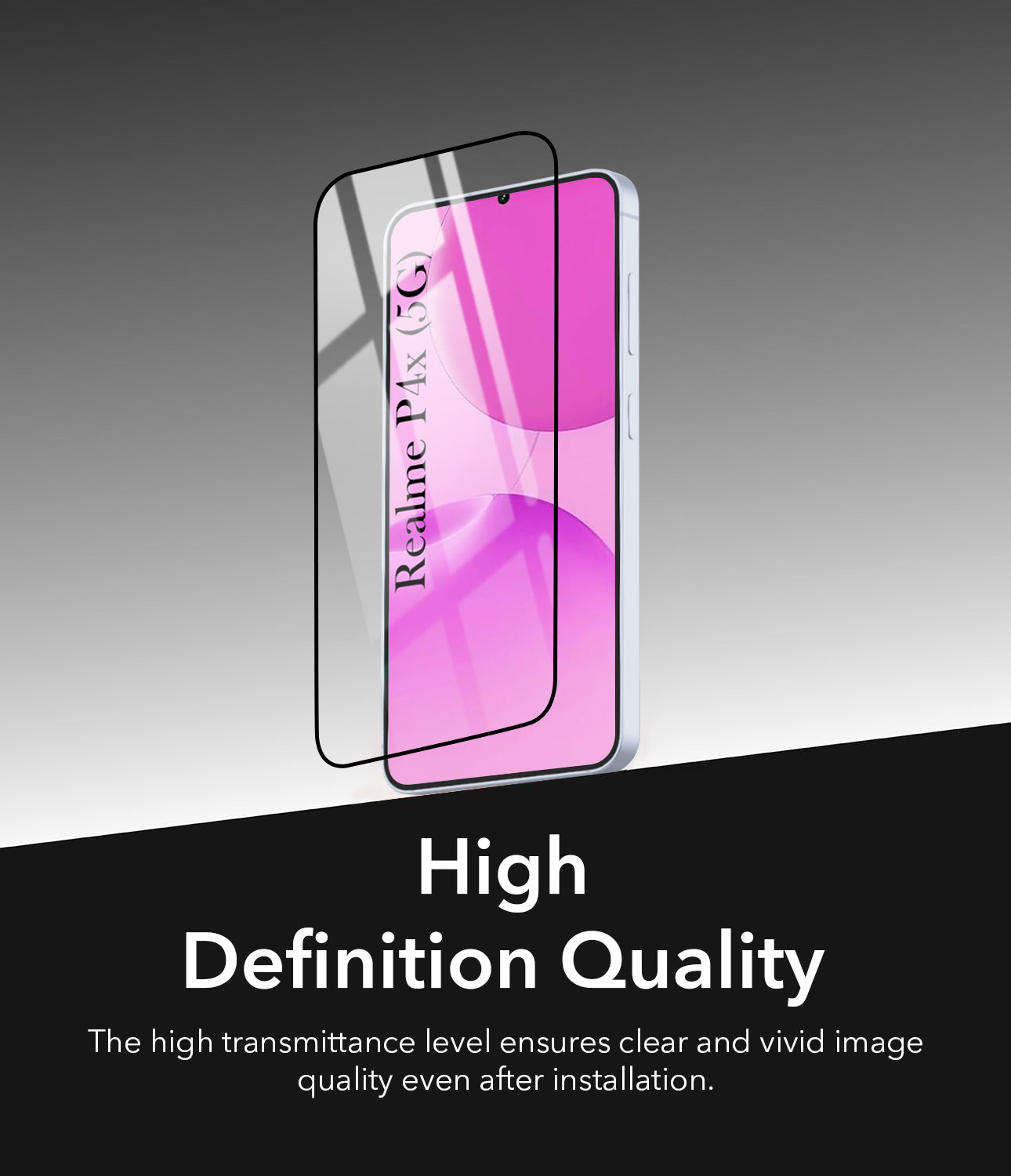 (Pack of 2) Tempered Glass For Realme P4x Military-Grade Gorilla Screen Protector With Installation Kit | Shatterproof, Full Coverage, HD Clear, Scratch Resistant