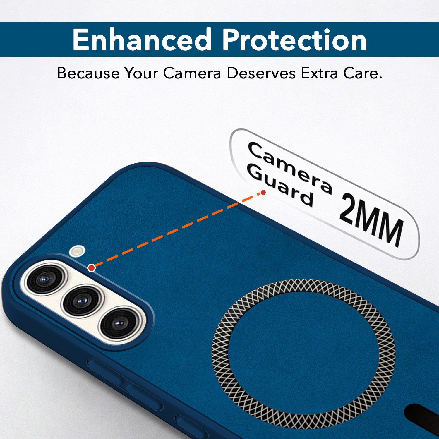 For Samsung Galaxy S23 Plus 5G Back Cover Case Leather Finish (MagSafe Compatible Wireless Charging | Soft Touch | Camera Bump Protection)
