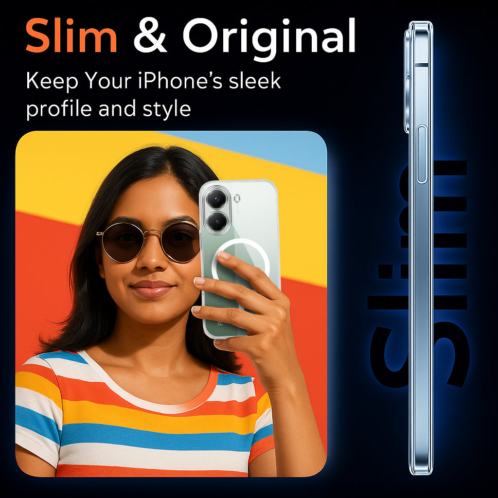 For Poco X7 Pro 5G Back Cover Case Lifetime Anti-Yellow MagSafe Compatible Clear (Sleek Hard Crystal | Shockproof and Camera Protection)