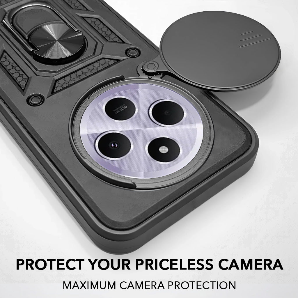 For Redmi A4 5G | Xiaomi Redmi 14C Back Cover Case (Hybrid Dual Armor Polycarbonate)