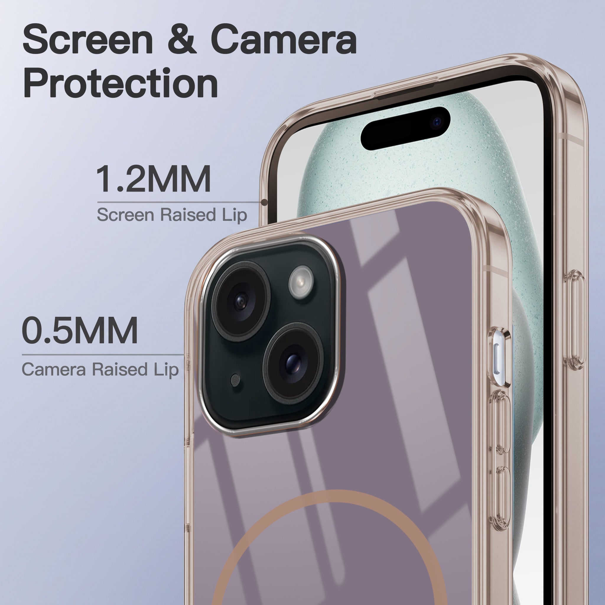 For Apple iPhone 15 Back Case Cover Crystal Anti Yellow (Unbreakable PC | MagSafe Wireless Charging Support |Camera Protection Bump)