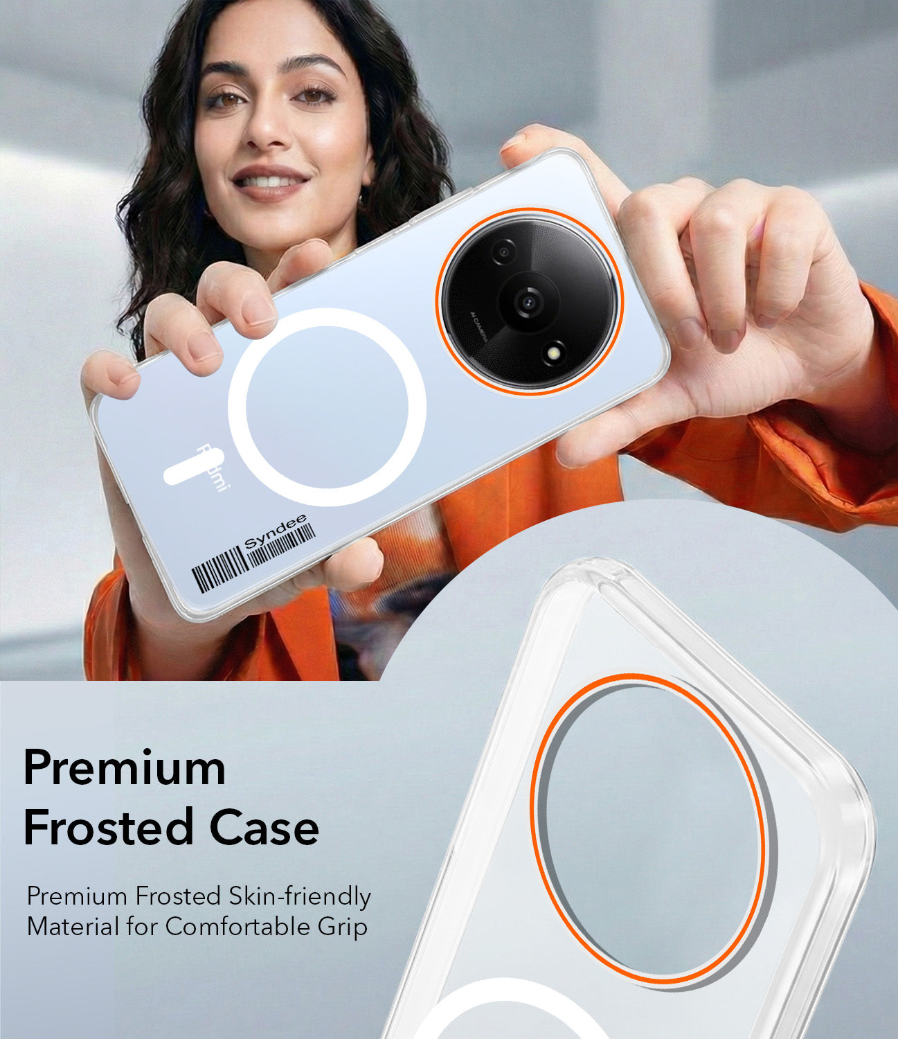 For Redmi A3 2024 | Redmi A3x Back Cover Case (Soft Touch | Camera Bump Protection | MagSafe Compatible | Matte Finish)