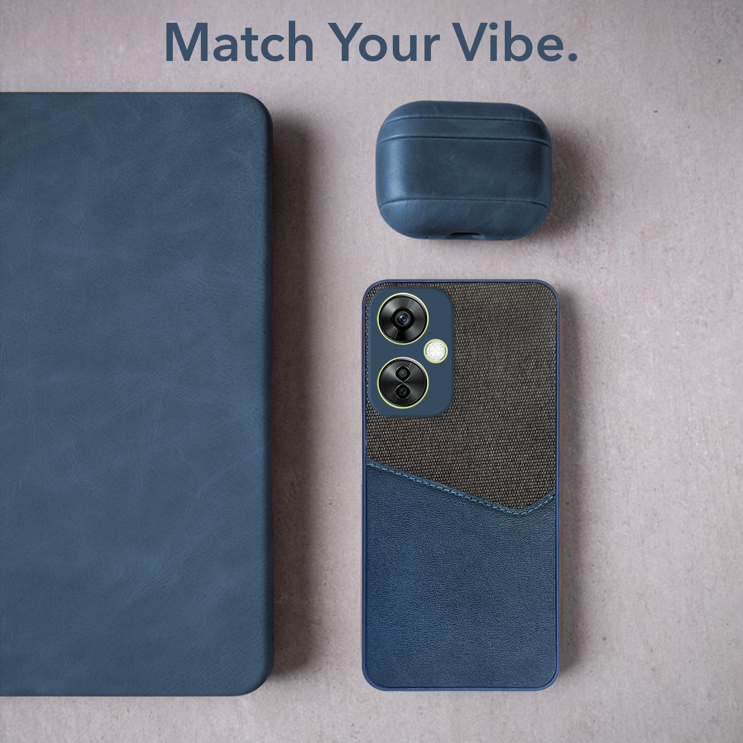 For OnePlus Nord CE 3 Lite Back Cover Case  (Dual PU Leather Stitch | Professional Minimalist | Soft and Flexible)