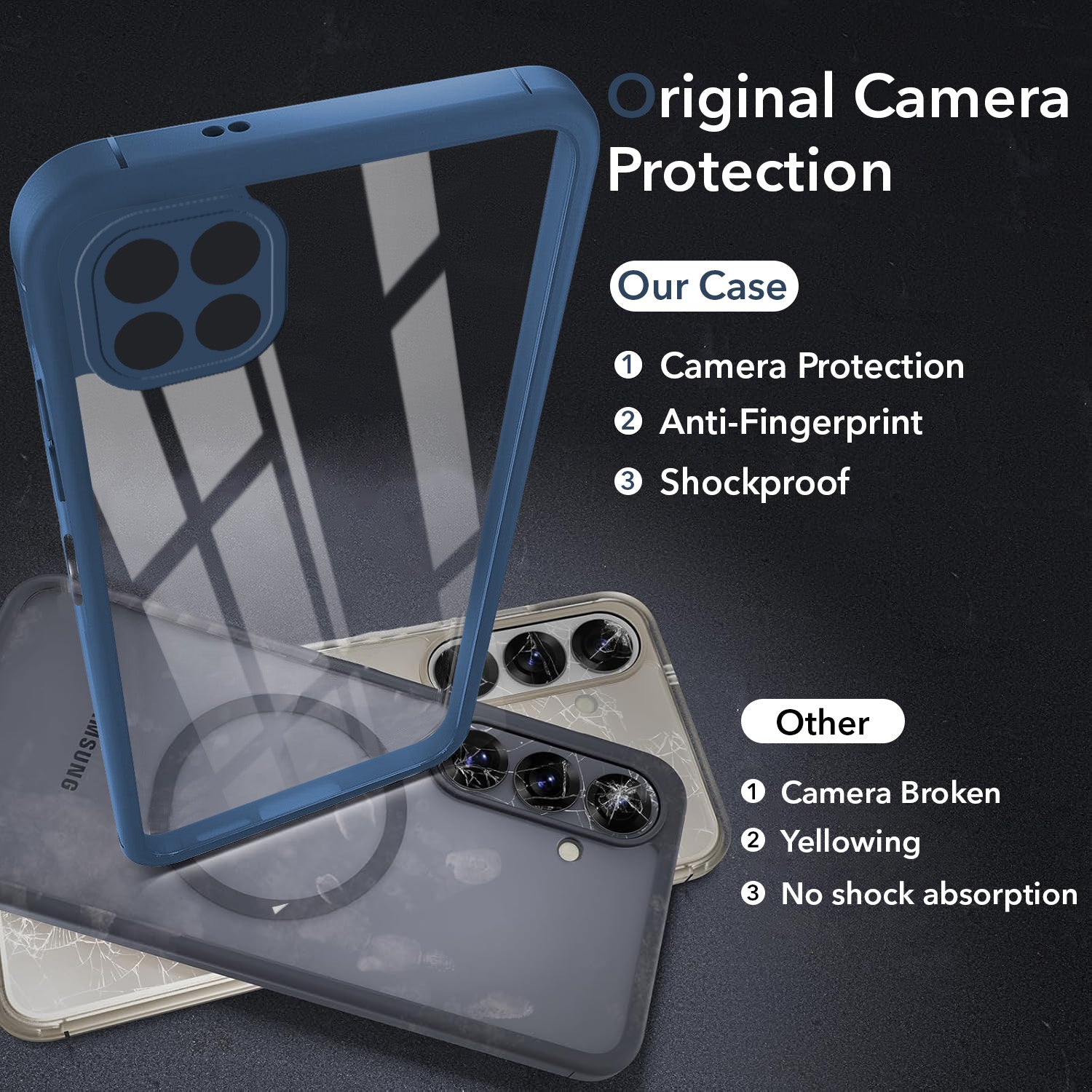 For Samsung Galaxy A22 5G Back Cover Case Ultra-Hybrid (Lifetime Anti Yellow | Anti Scratch | Crystal Clear Shockproof)