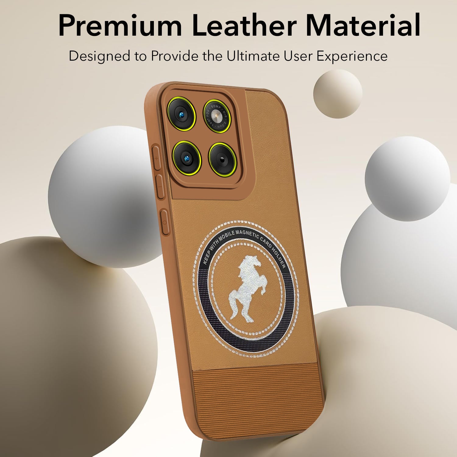 For Motorola Moto Edge 70 Back Cover Case PU Leather Finish (Professional Minimalist Texture | MagSafe Compatile | Camera Protection | Sleek Sober Formal)