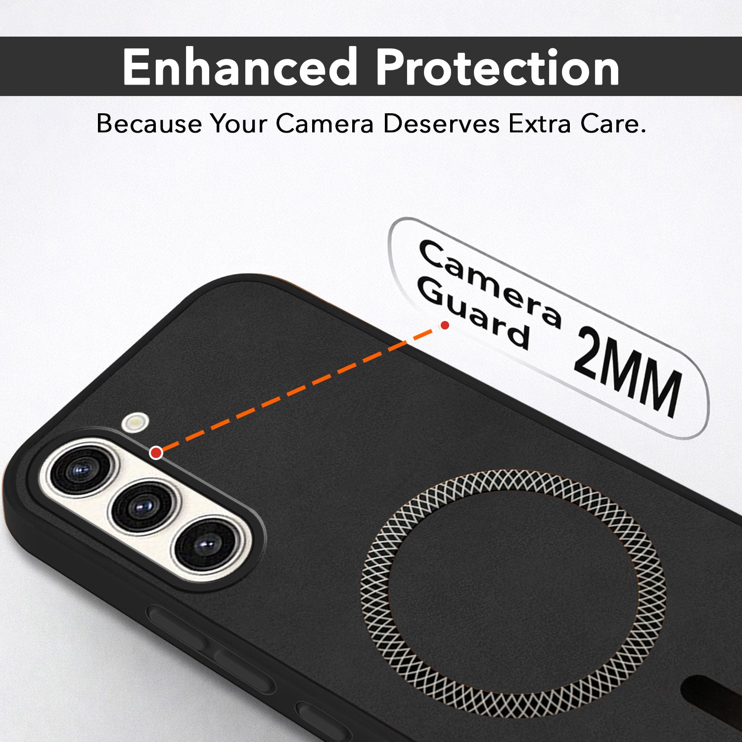 For Samsung Galaxy S23 Plus 5G Back Cover Case Leather Finish (MagSafe Compatible Wireless Charging | Soft Touch | Camera Bump Protection)