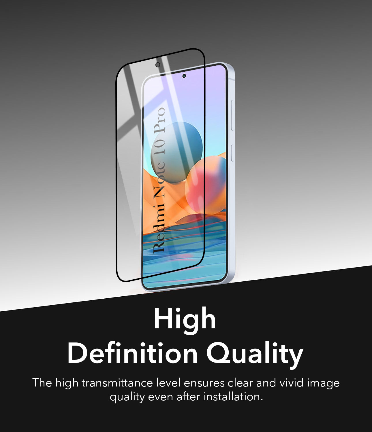 Tempered Glass For Redmi Note 10 Pro Gorilla Screen Protector With Installation Kit | Shatterproof, Full Coverage, HD Clear, Scratch Resistant (Pack of 1)
