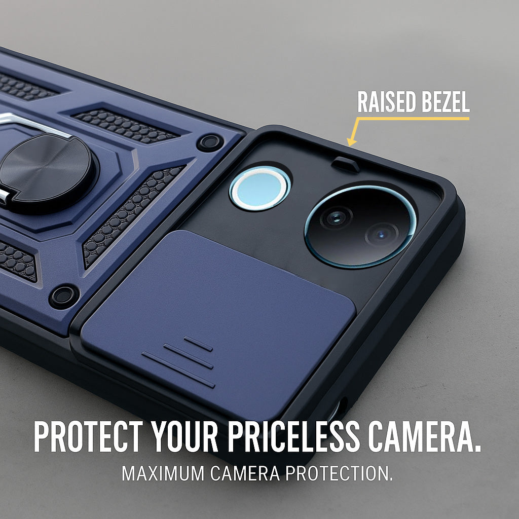 For Vivo iQOO Z10R Back Cover Case (Hybrid Dual Armor Polycarbonate)