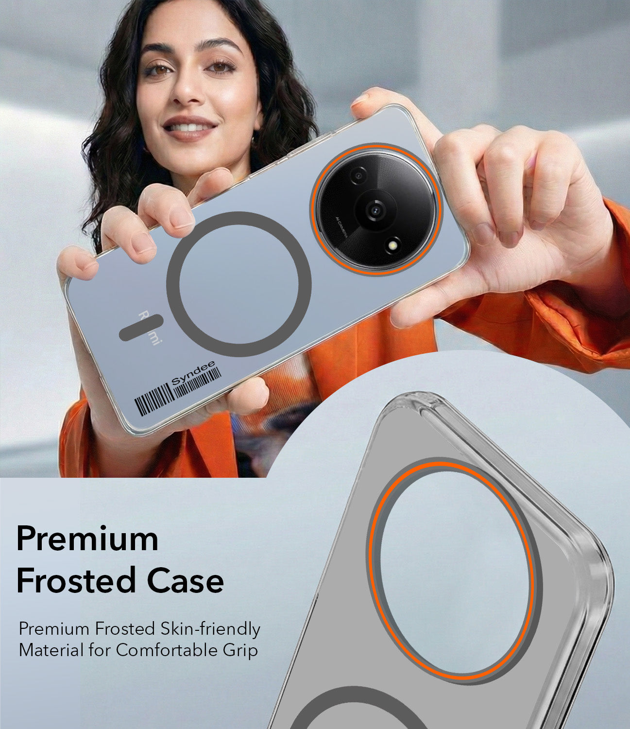 For Redmi A3 2024 | Redmi A3x Back Cover Case (Soft Touch | Camera Bump Protection | MagSafe Compatible | Matte Finish)