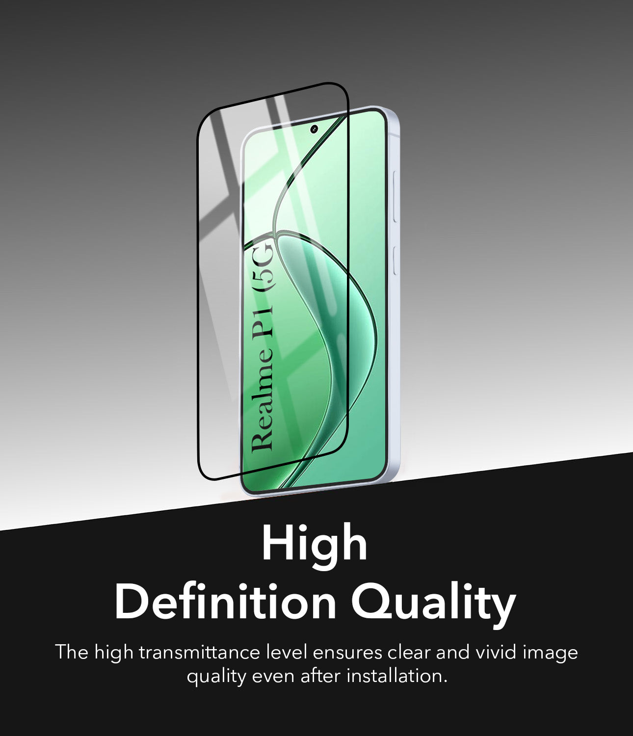 (Pack of 2) Tempered Glass For Realme P1 5G Military-Grade Gorilla Screen Protector With Installation Kit | Shatterproof, Full Coverage, HD Clear, Scratch Resistant