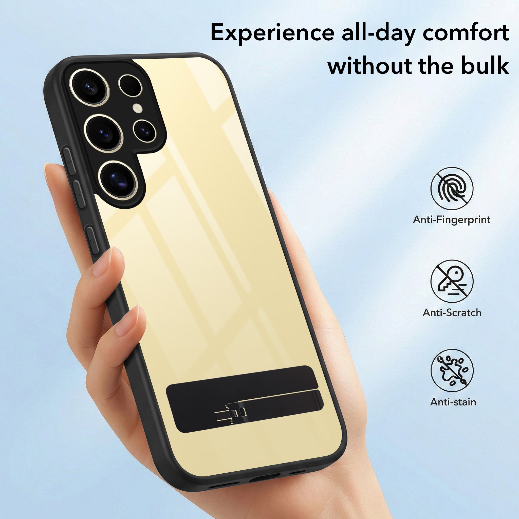 For Samsung Galaxy S24 Ultra Back Cover Case (Built-in Stand | Lifetime Anti Yellow | Kickstand Shockproof | Camera Protection | MagSafe Compatible)