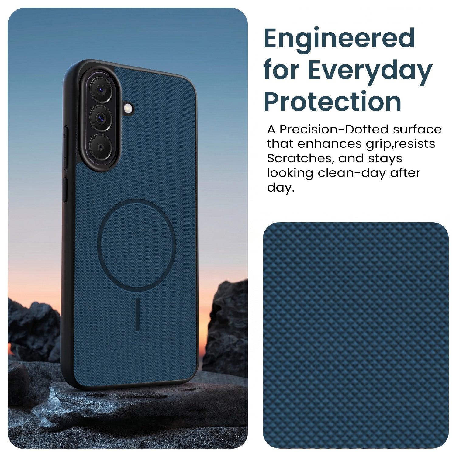 For Samsung Galaxy A37 5G Back Cover Case PU Leather (Texture Grip Design | Professional Minimalist | Camera Protection | Soft and Flexible)