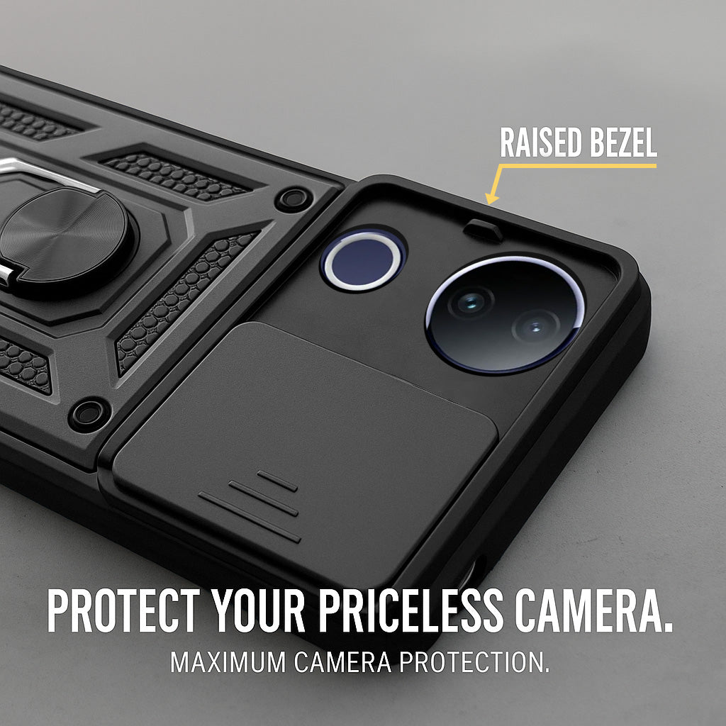 For Vivo T4R Back Cover Case (Hybrid Dual Armor Polycarbonate)