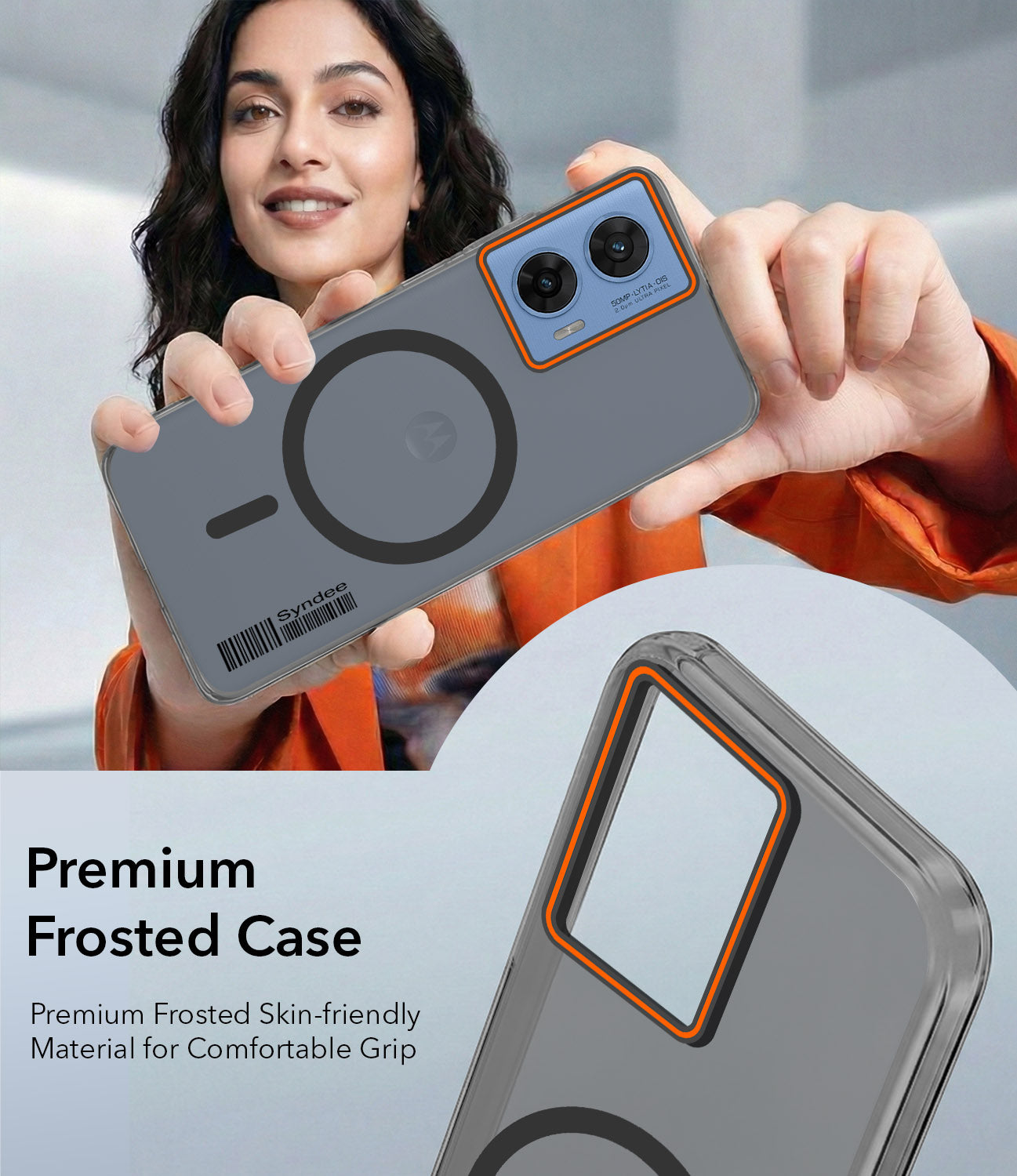 For Motorola Moto G96 Back Cover Case (Soft Touch | Camera Bump Protection | MagSafe Compatible | Matte Finish)