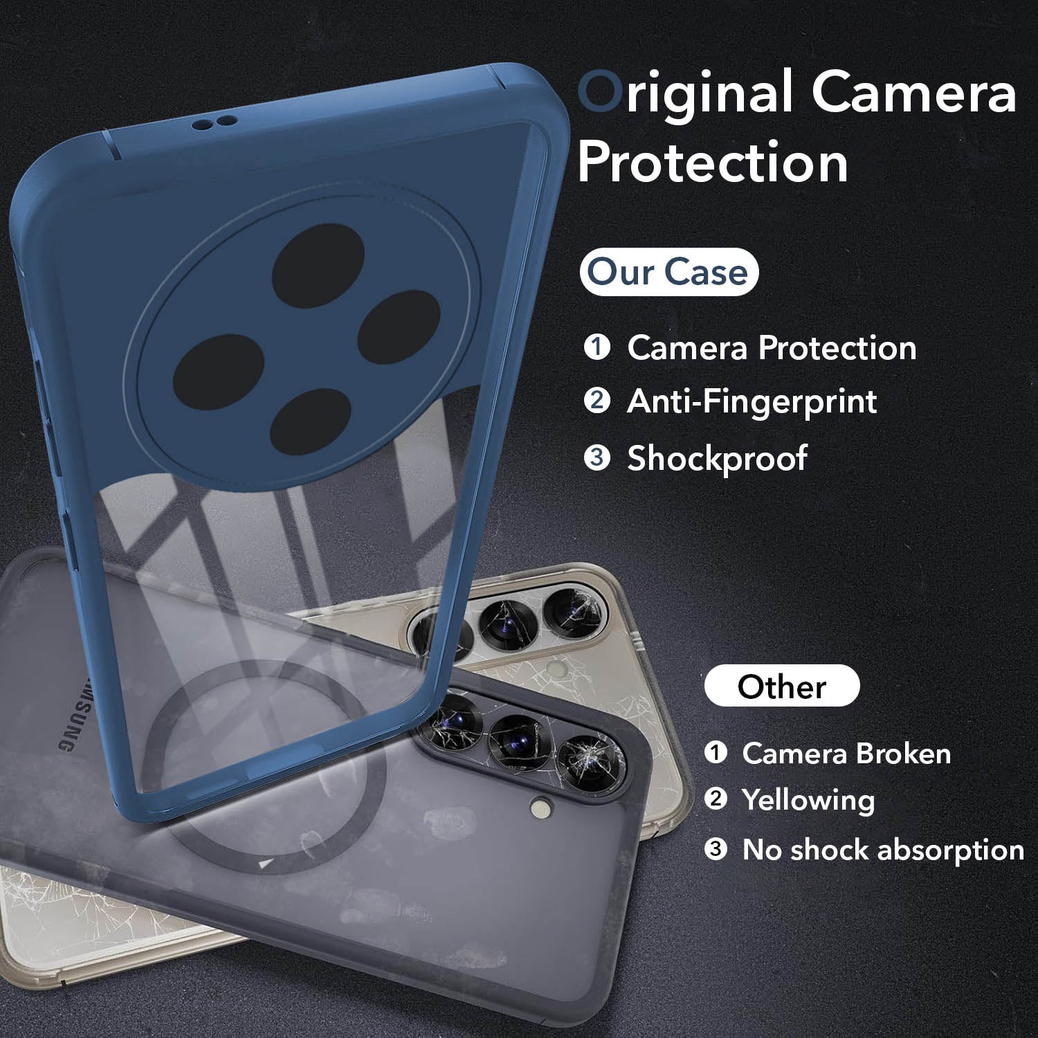 For Vivo Y300 Pro Back Cover Case (Lifetime Anti Yellow | Anti Scratch | Crystal Clear Shockproof)
