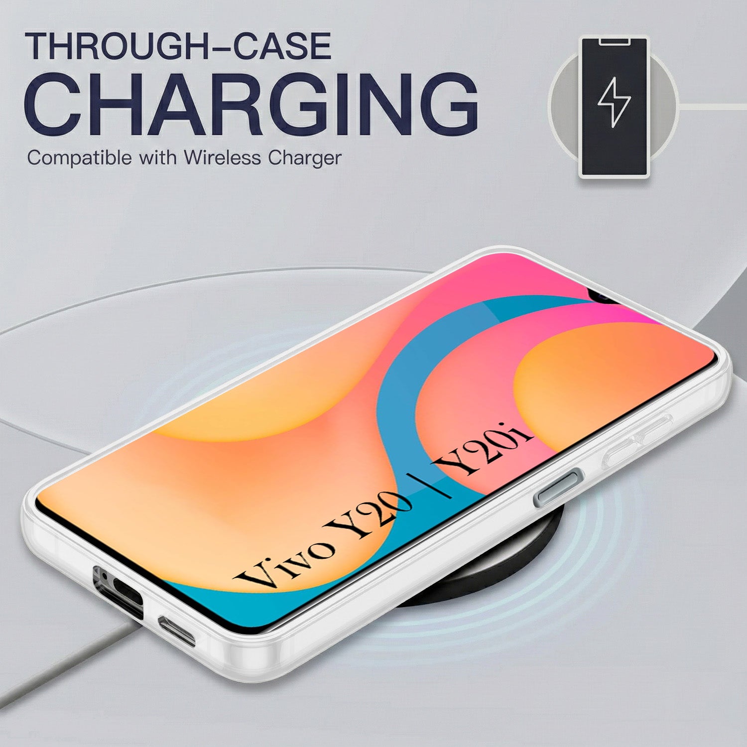 For Vivo Y20 | Y20i Back Cover Case Silicone (Slim Paper Thin | Camera Protection Bump | Minimalist Professional | Soft Flexible)