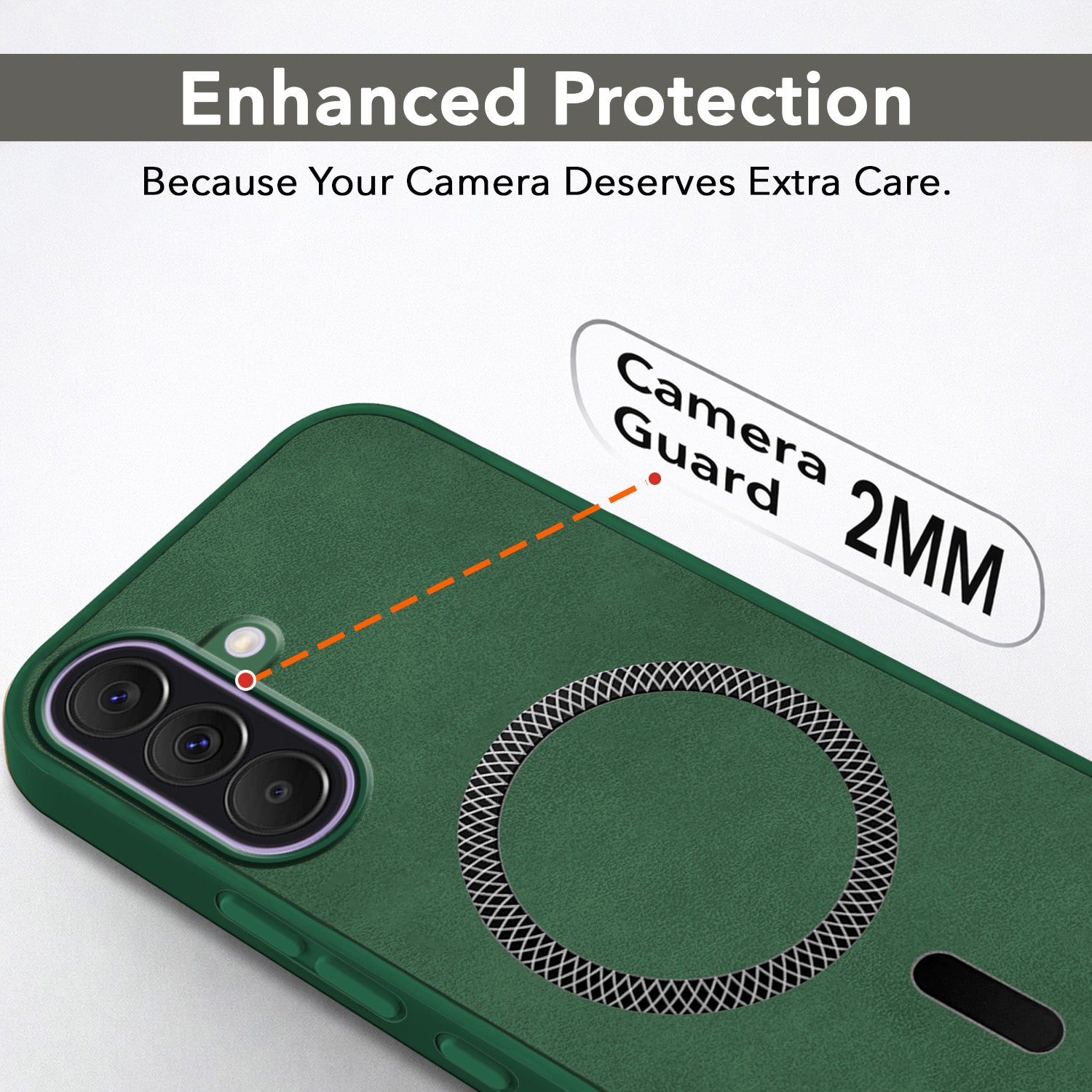 For Samsung Galaxy A37 5G Back Cover Case Leather Finish (MagSafe Compatible Wireless Charging | Soft Touch | Camera Bump Protection)
