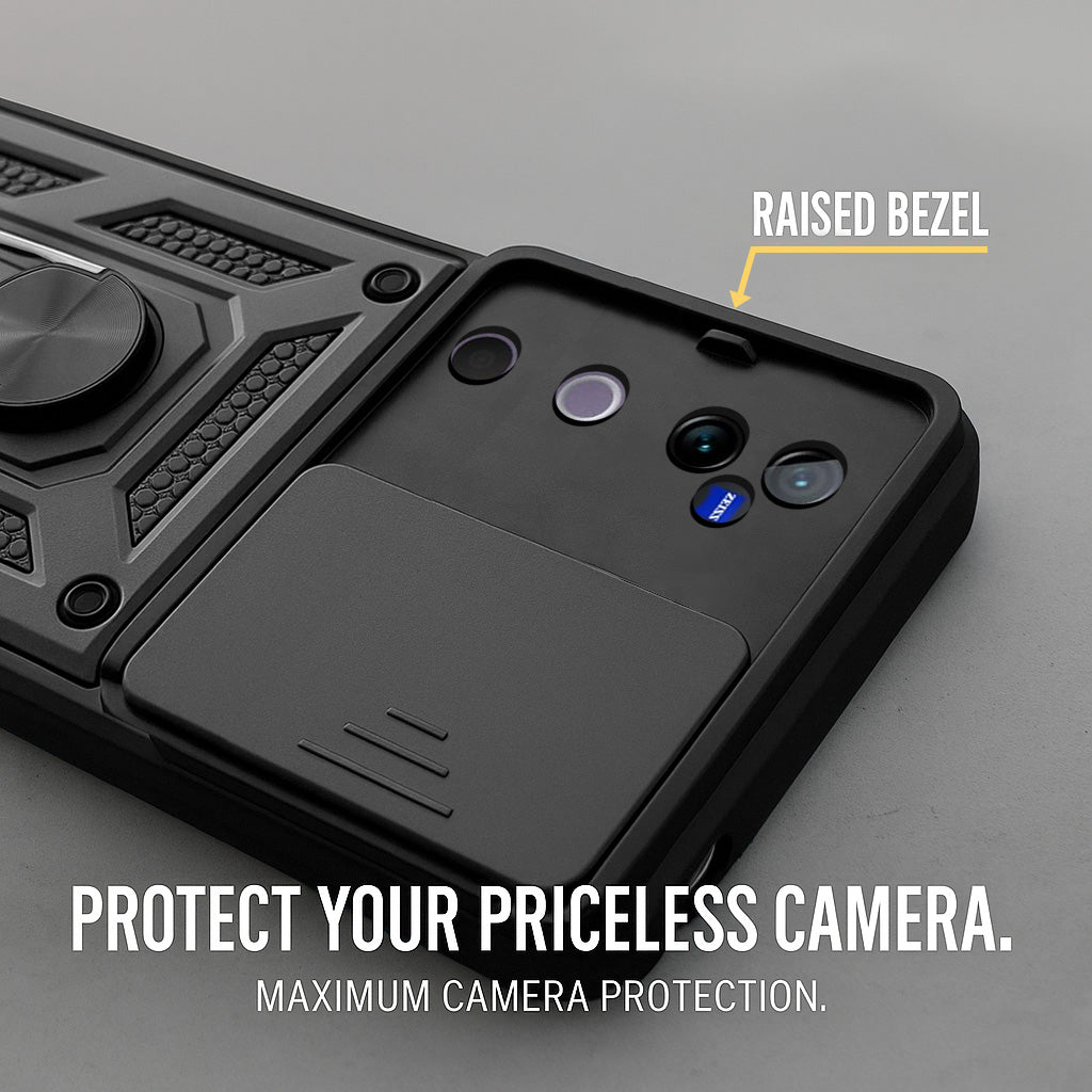 For Vivo V40 | Vivo V40 Pro 5G Back Cover Case (Hybrid Dual Armor Polycarbonate)