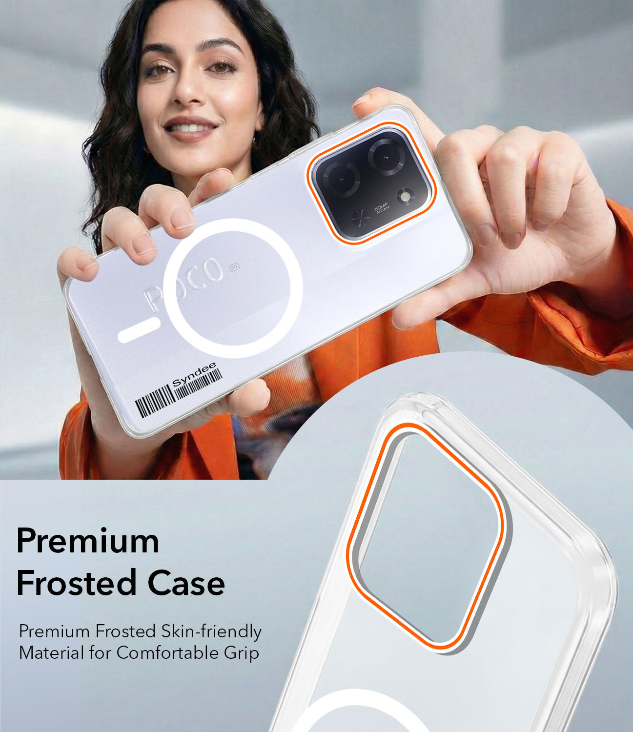 For Poco C85 5G Back Cover Case (Soft Touch | Camera Bump Protection | MagSafe Compatible | Matte Finish)