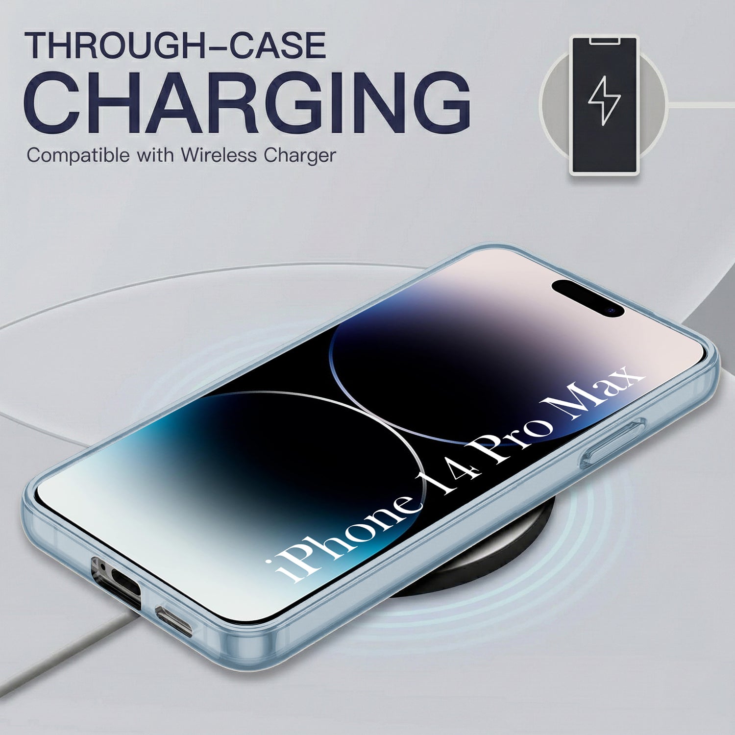For Apple iPhone 14 Pro Max Back Cover Case Silicone (Slim Paper Thin | Camera Protection Bump | Minimalist Professional | Soft Flexible) "