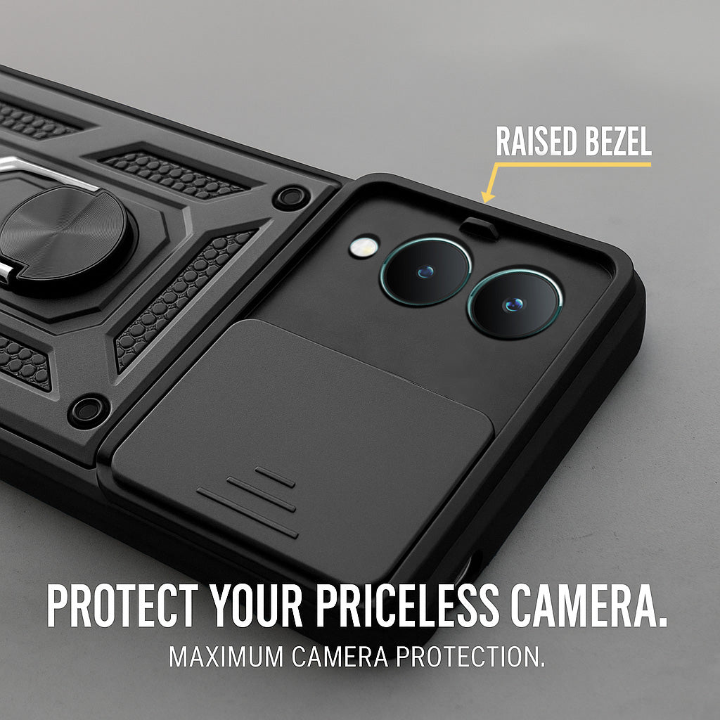 For Vivo Y28 5G Back Cover Case (Hybrid Dual Armor Polycarbonate)