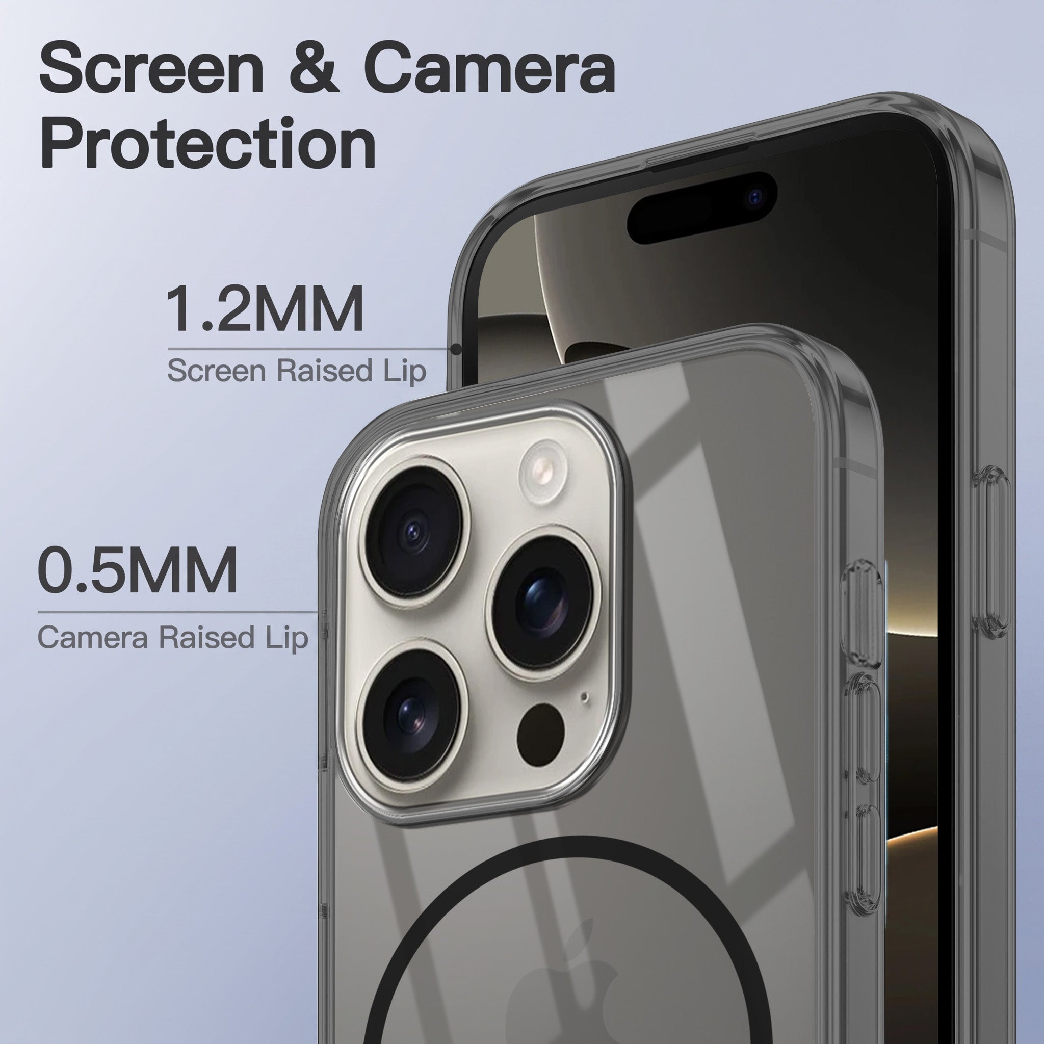 For iPhone 16 Pro Max Back Case Cover Crystal Anti Yellow (Unbreakable PC | MagSafe Wireless Charging Support |Camera Protection Bump)