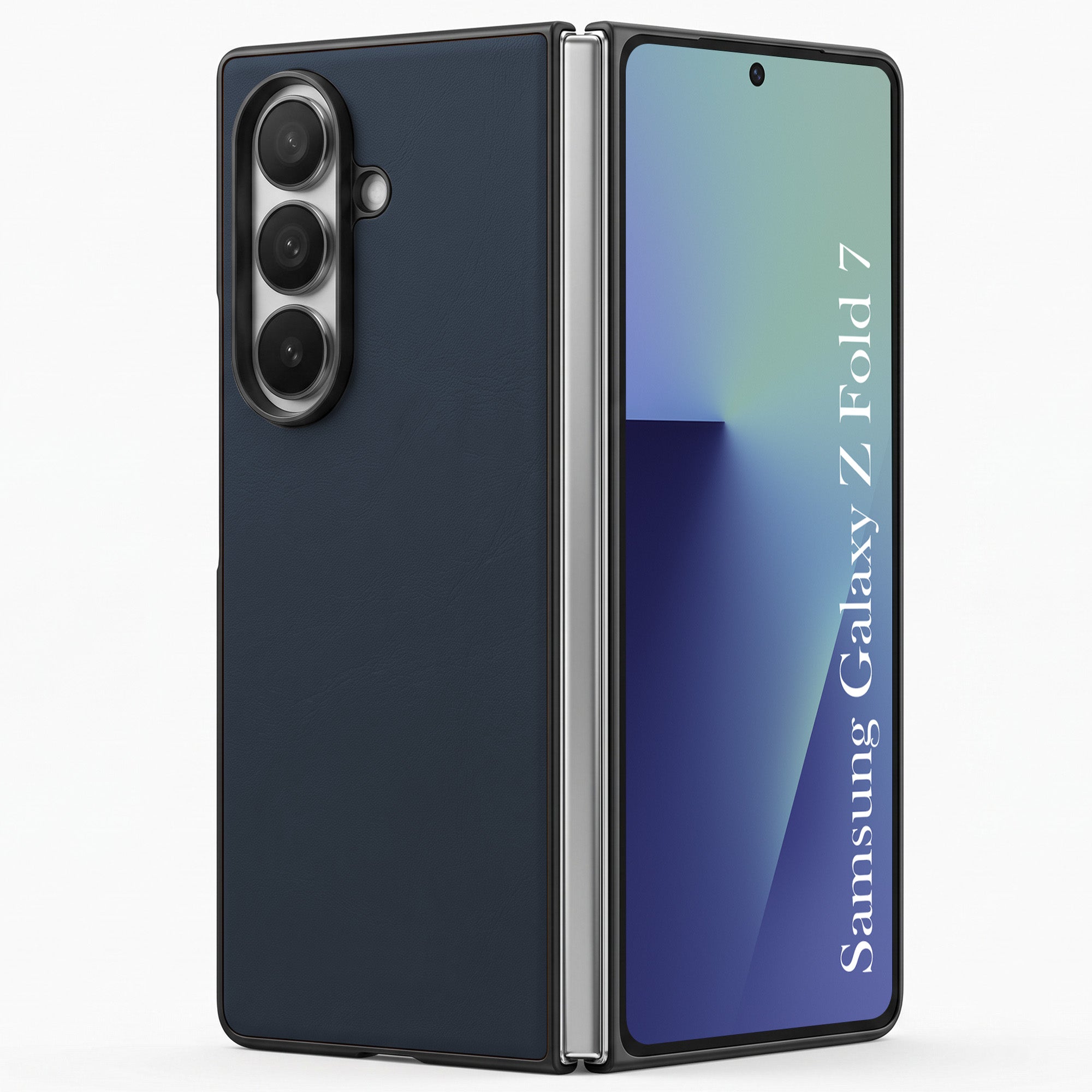 For Samsung Galaxy Z Fold 7 Premium Cover Case (Soft Leater Touch | Interior Protective Cloth | Slim 360* Protection)
