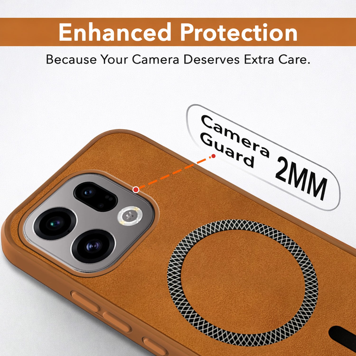 For Oppo Find X9 | Oppo Find X9s Back Cover Case Leather Finish (MagSafe Compatible Wireless Charging | Soft Touch | Camera Bump Protection)