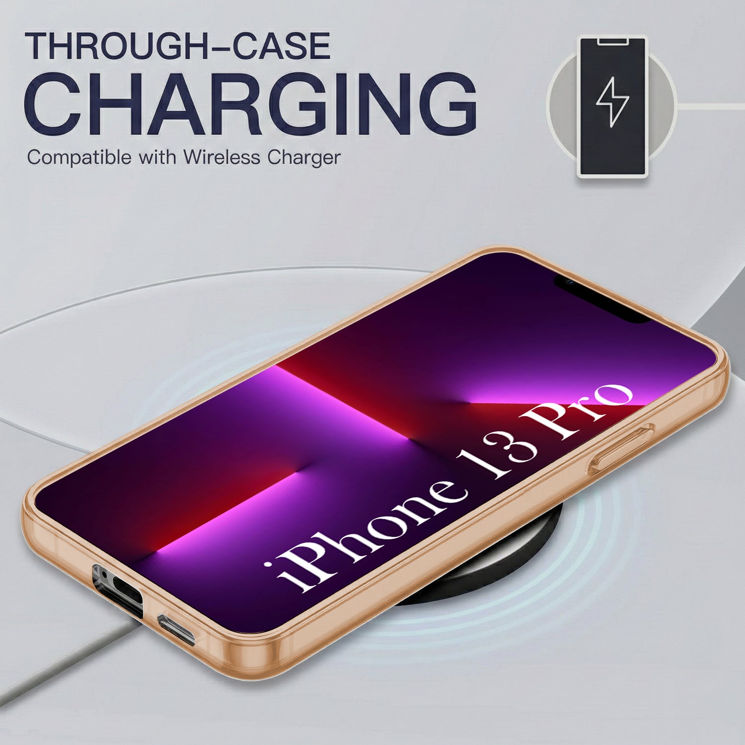 For Apple iPhone 13 Pro Back Cover Case Silicone (Slim Paper Thin | Camera Protection Bump | Minimalist Professional | Soft Flexible)
