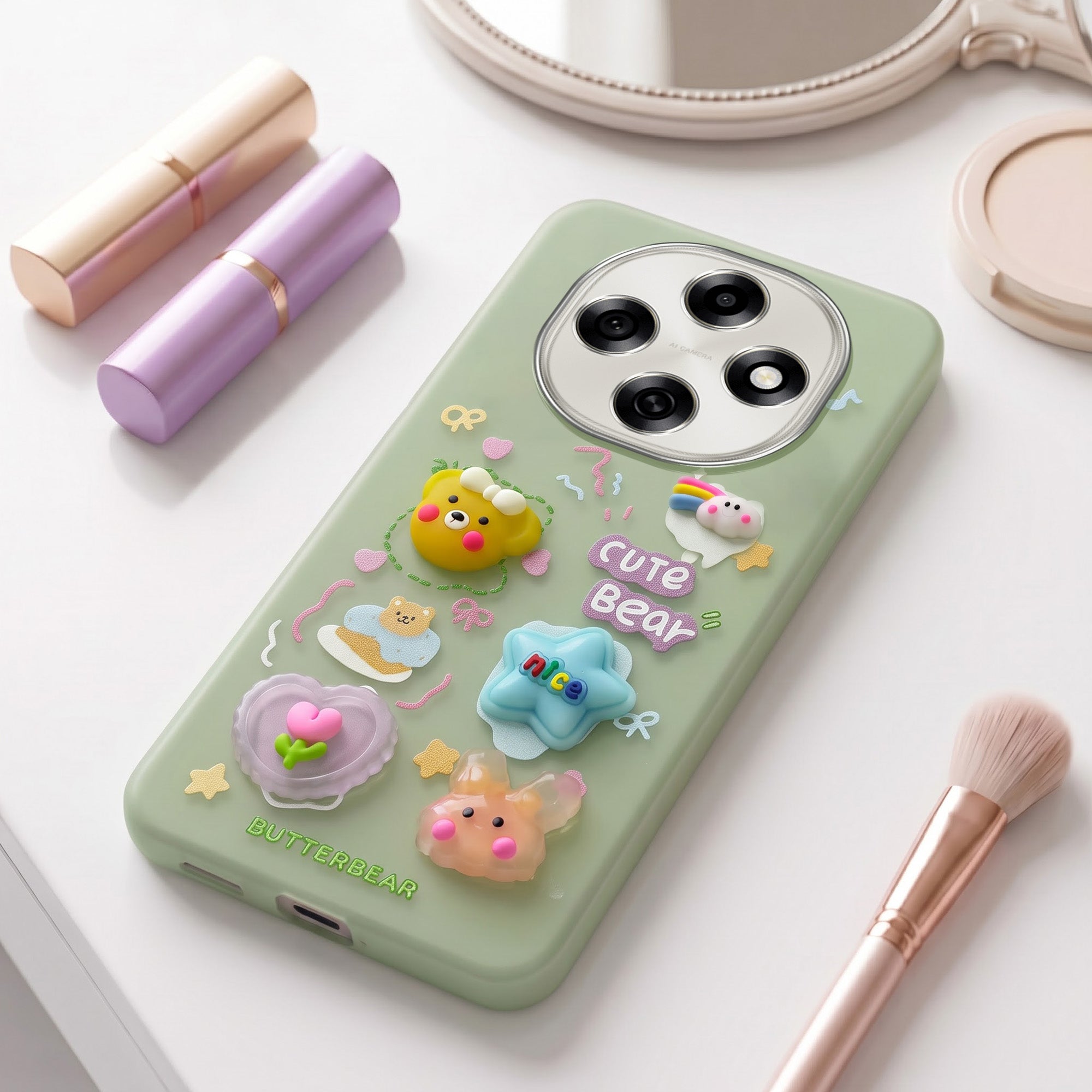 For Oppo F31 Pro Back Cover Case (3D Cute Cartoons | Hard Back Side Soft | Matte Premium Finish | HD Printing)