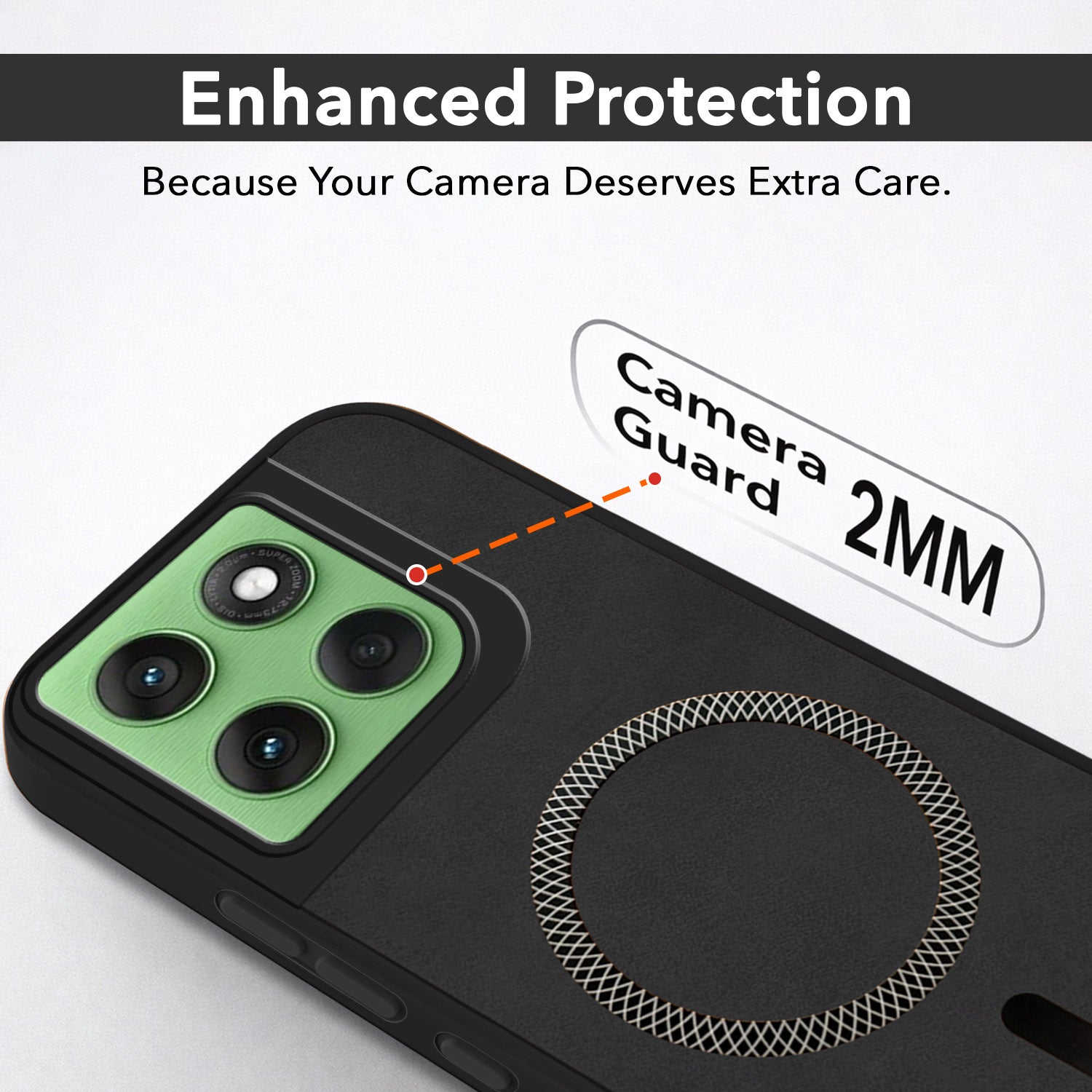 For Motorola Moto Edge 60 Back Cover Case Leather Finish (MagSafe Compatible Wireless Charging | Soft Touch | Camera Bump Protection)