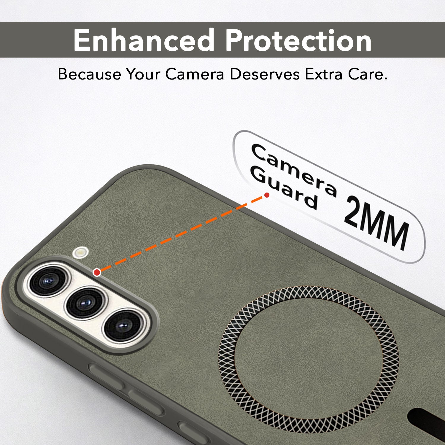 For Samsung Galaxy S23 Plus 5G Back Cover Case Leather Finish (MagSafe Compatible Wireless Charging | Soft Touch | Camera Bump Protection)