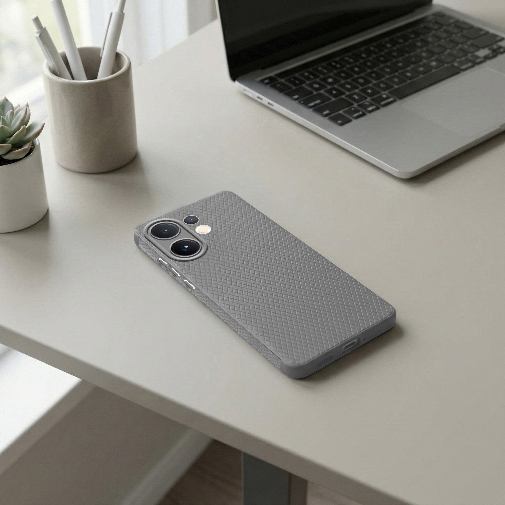 For Vivo V60 | Vivo T4 Pro Back Cover Case (Liquid Silicone | Side Grip | Camera Protection)