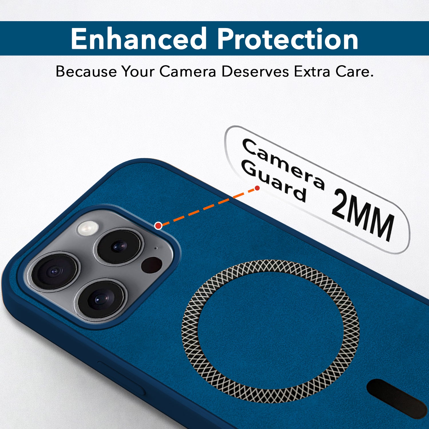 For Apple iPhone 16 Pro Back Cover Case (Sleek Leather Finish | MagSafe Compatible Wireless Charging | Camera Bump Protection)