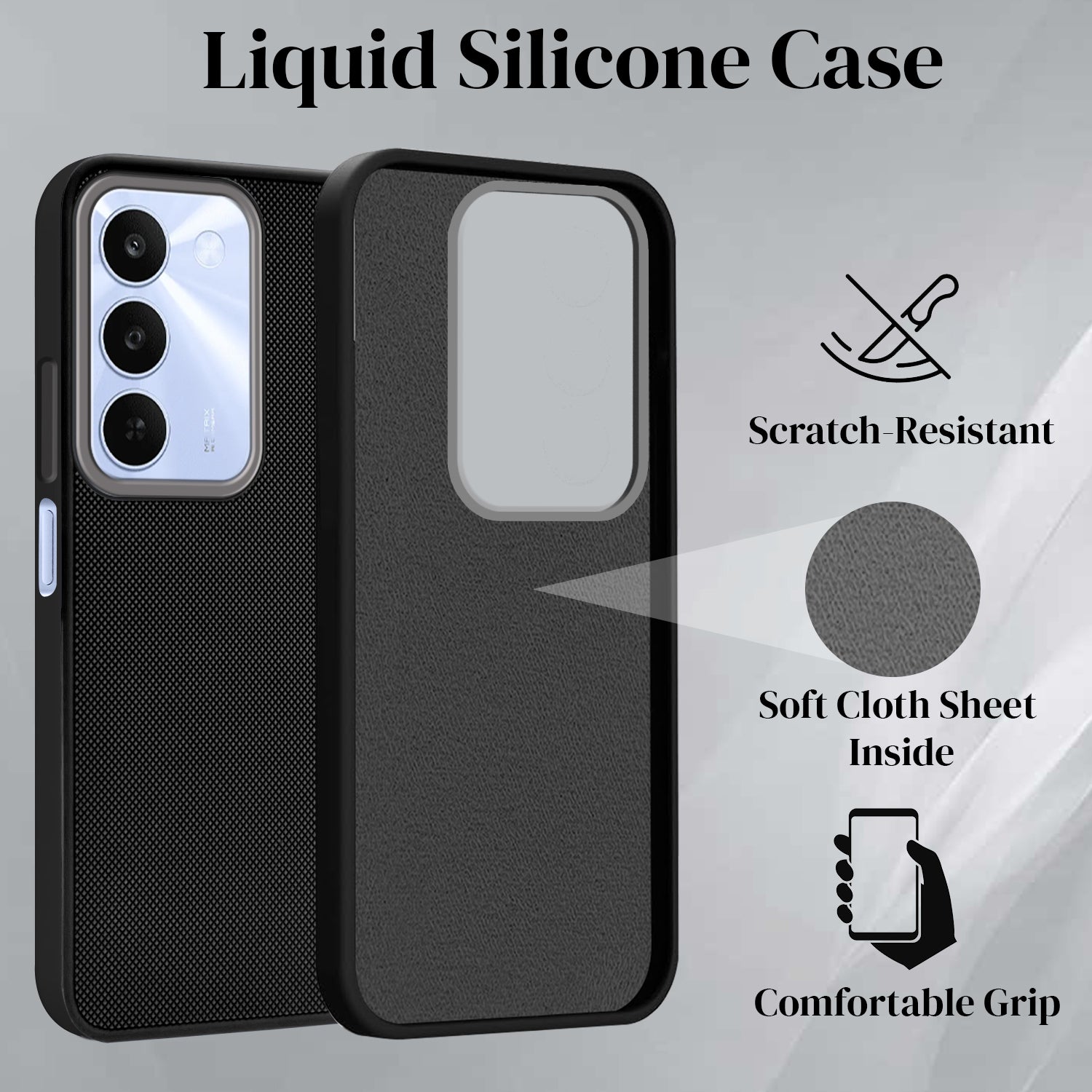 For Realme C83 5G Back Cover Case Rubberised (Textured Grip Design | Micro-Fiber Cloth Inside | Slim and Light Weight | SoFt Touch and Feel)