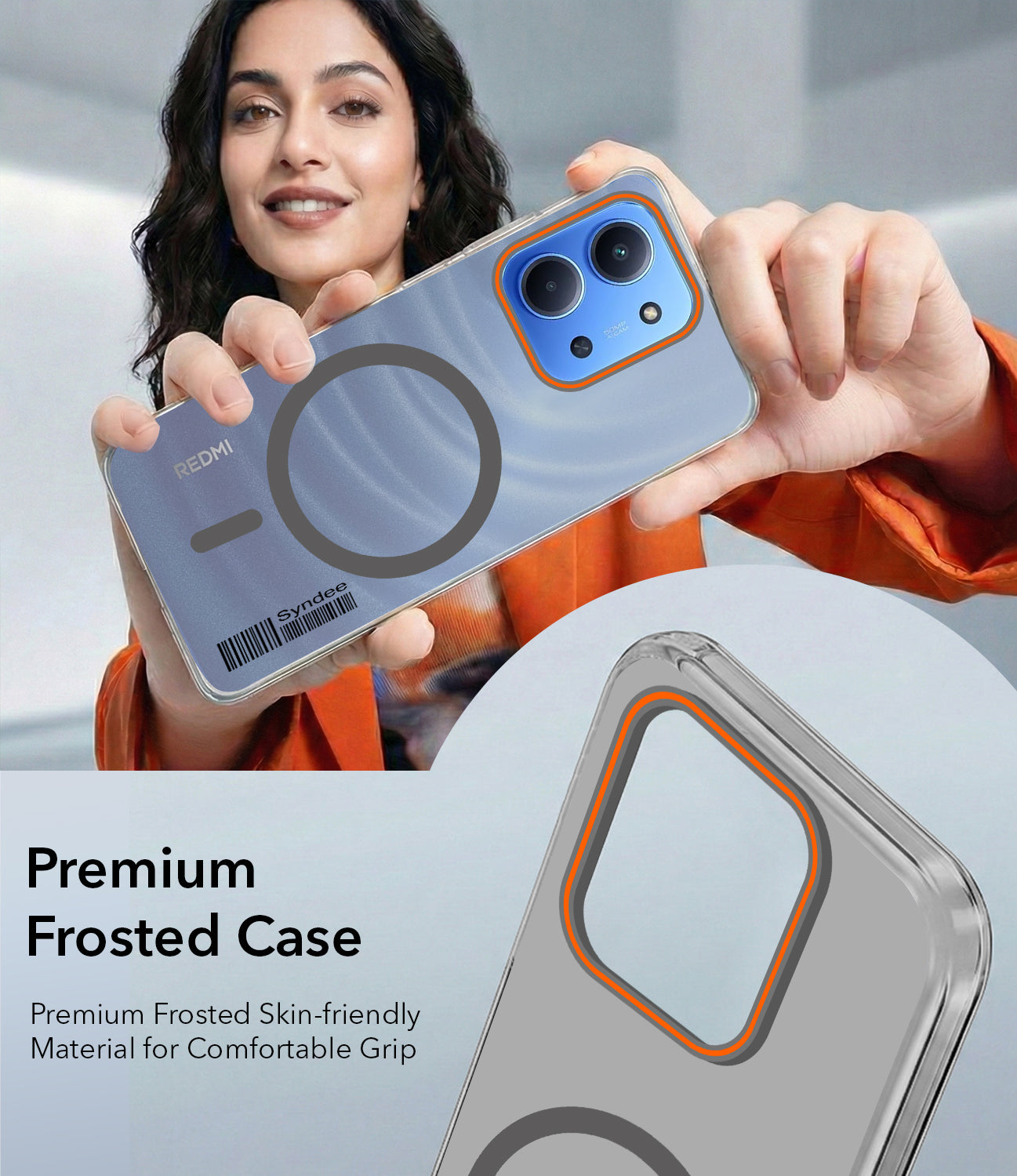 For Redmi 15C Back Cover Case (Soft Touch | Camera Bump Protection | MagSafe Compatible | Matte Finish)