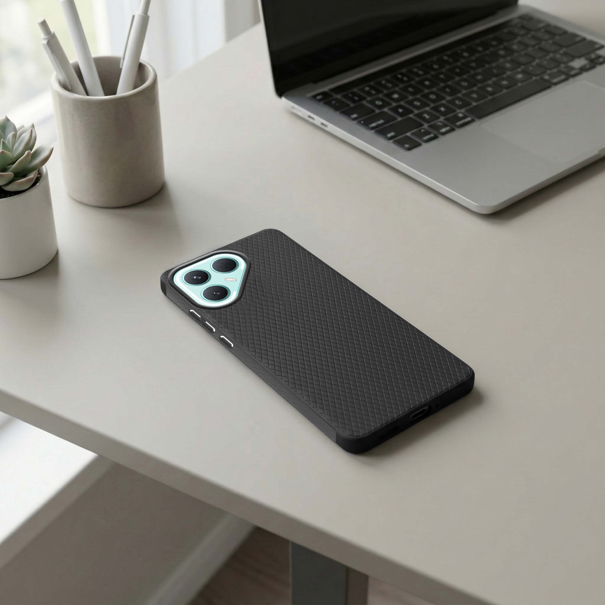 For Tecno Pova 7 Pro 5G Back Cover Case Liquid Silicone (Camera Protection | Side Grip Texture | Soft and Flexible)