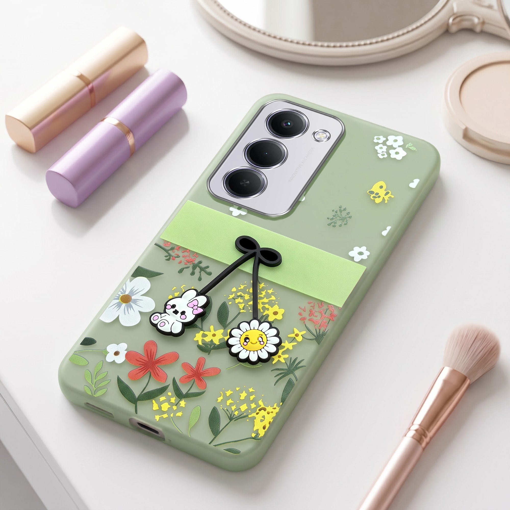 For Redmi 15 Back Cover Case (3D Cute Cartoons | Hard Back Side Soft | Matte Premium Finish | HD Printing)