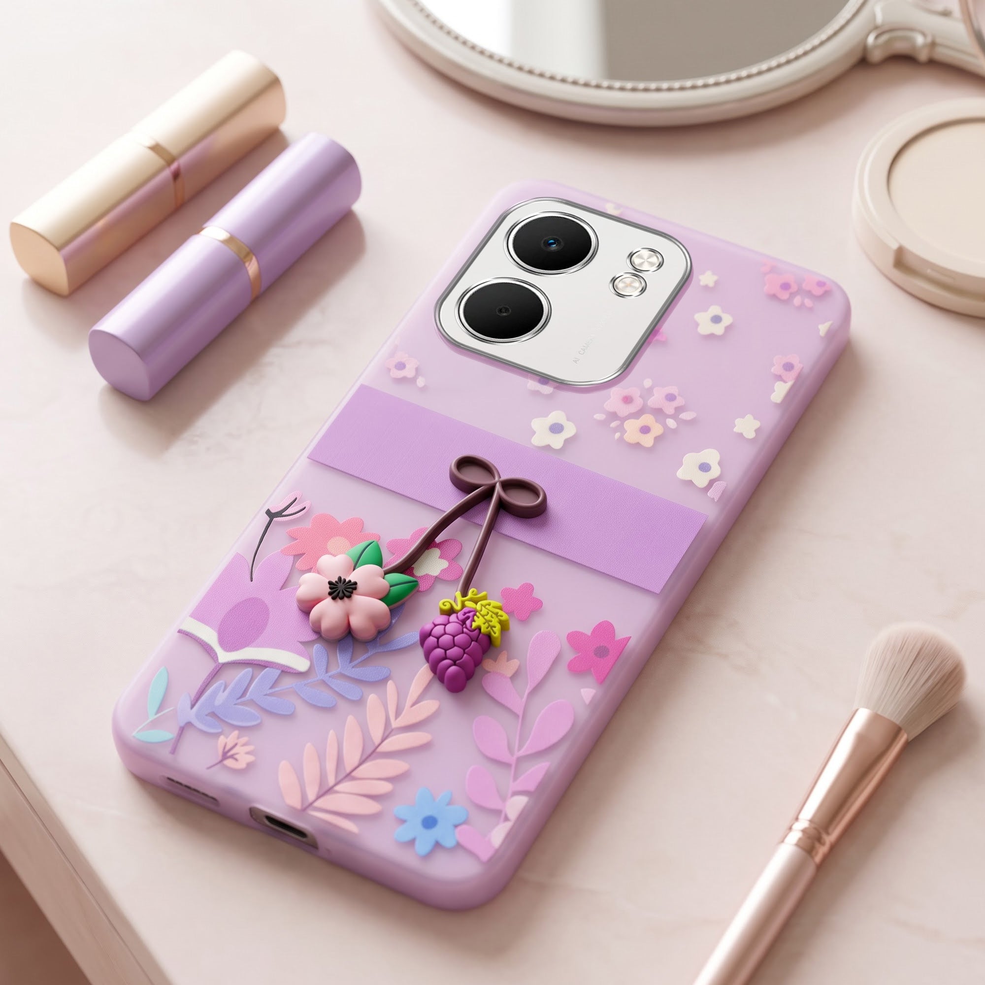For Oppo A5X Back Cover Case (3D Cute Cartoons | Hard Back Side Soft | Matte Premium Finish | HD Printing) (Copy)
